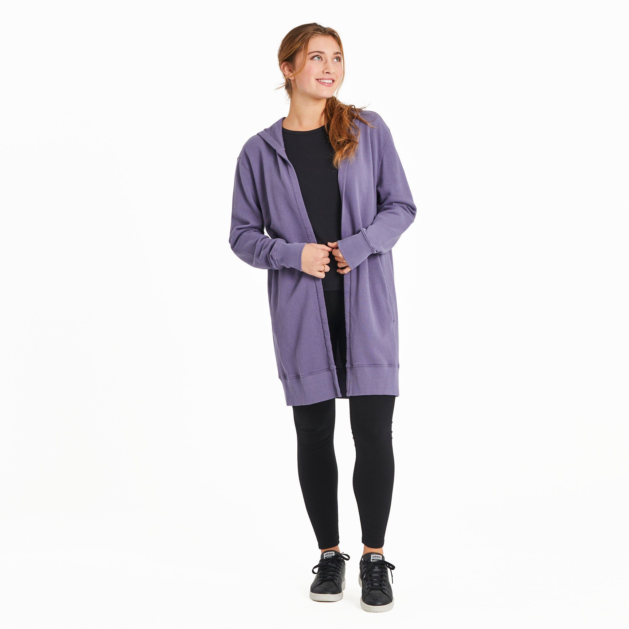 Women's Solid French Terry Beyond Hip Hoodie Shop Life is Good