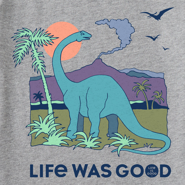 Product image for "Kids Dinosaur Life was Good Long Sleeve Crusher Tee" ||131105_2
