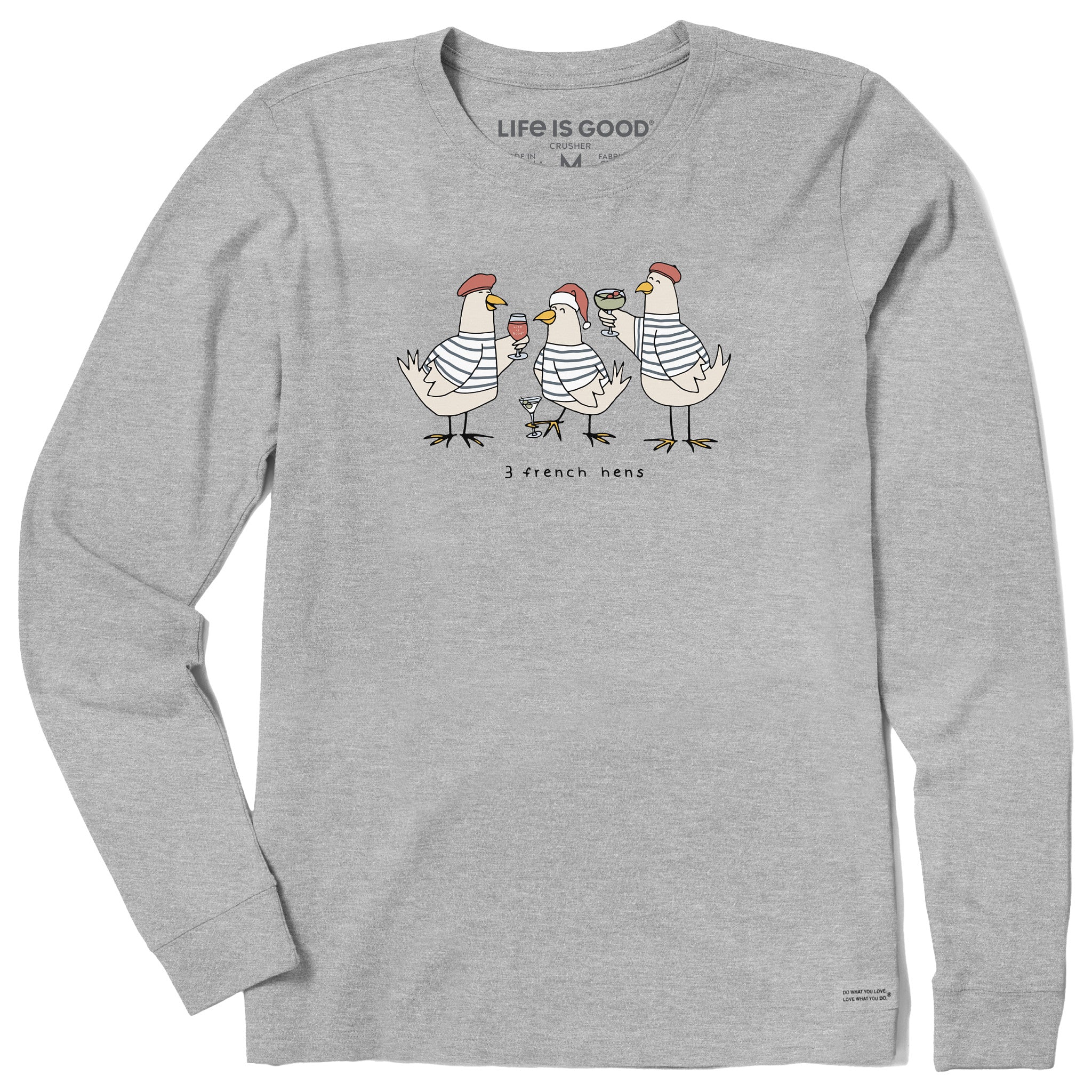 【希少品】Seasons' End / Moments In Life Women's 3 French Hens Long Sleeve Crusher Tee | Shop Life is Good