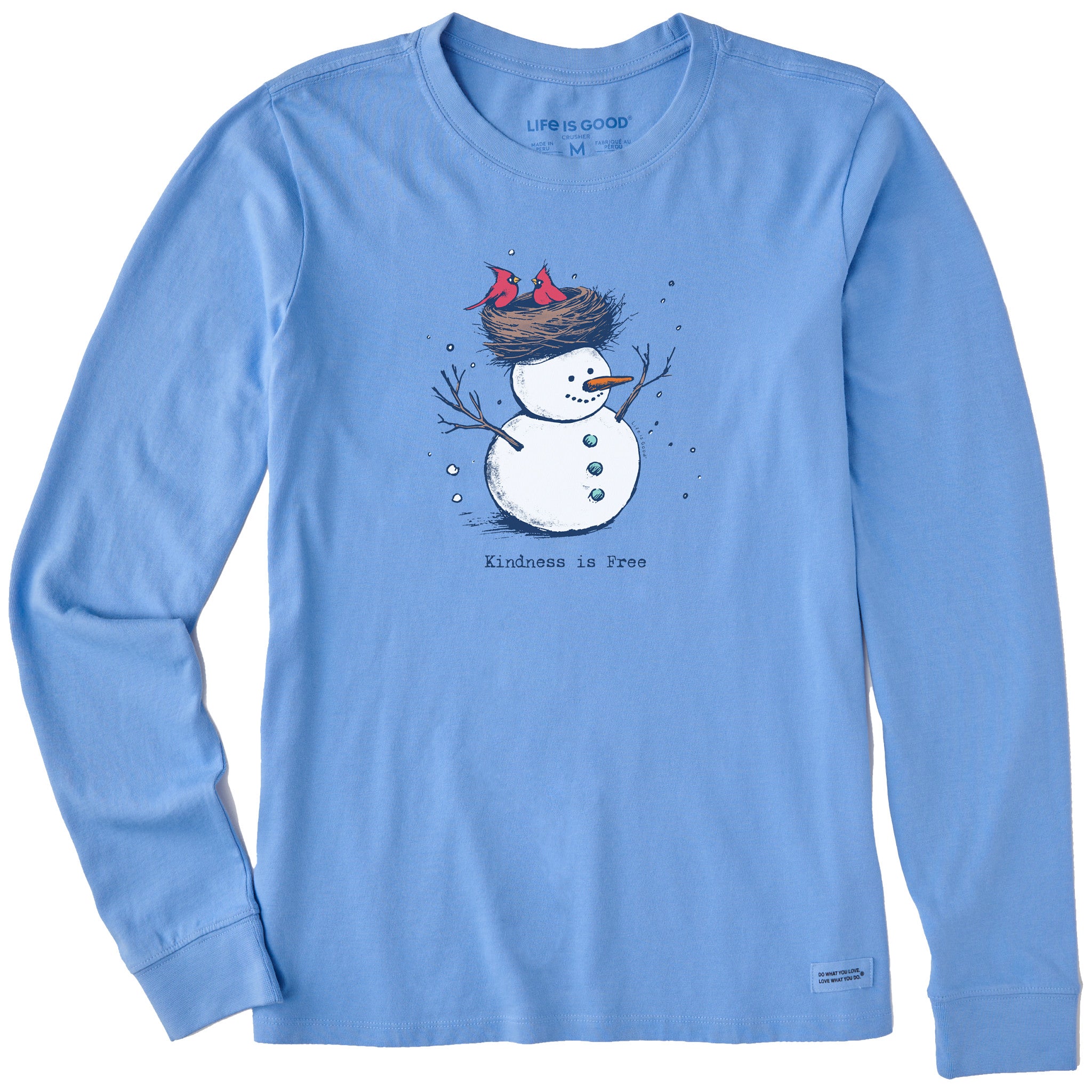 Women's Kindness is Free Snowman Long Sleeve Crusher Tee | Shop