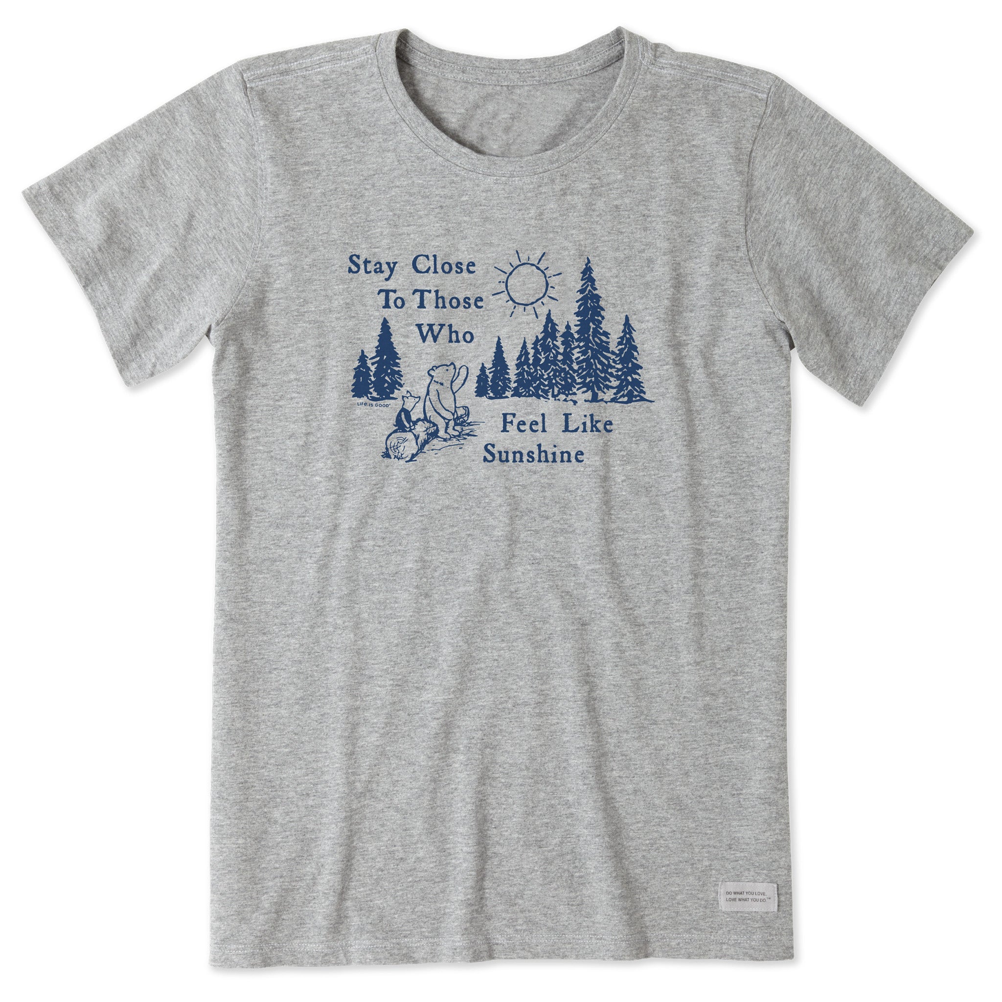 Product image for "Women's Winnie & P Stay Close to Those Who Feel Like Sunshine Short Sleeve Crusher Tee" ||132476_1