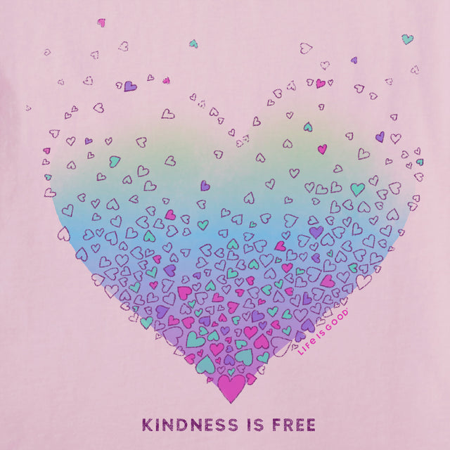 Product image for "Women's Kindness is Free Evaporating Heart Short Sleeve Crusher Tee" ||132822_2