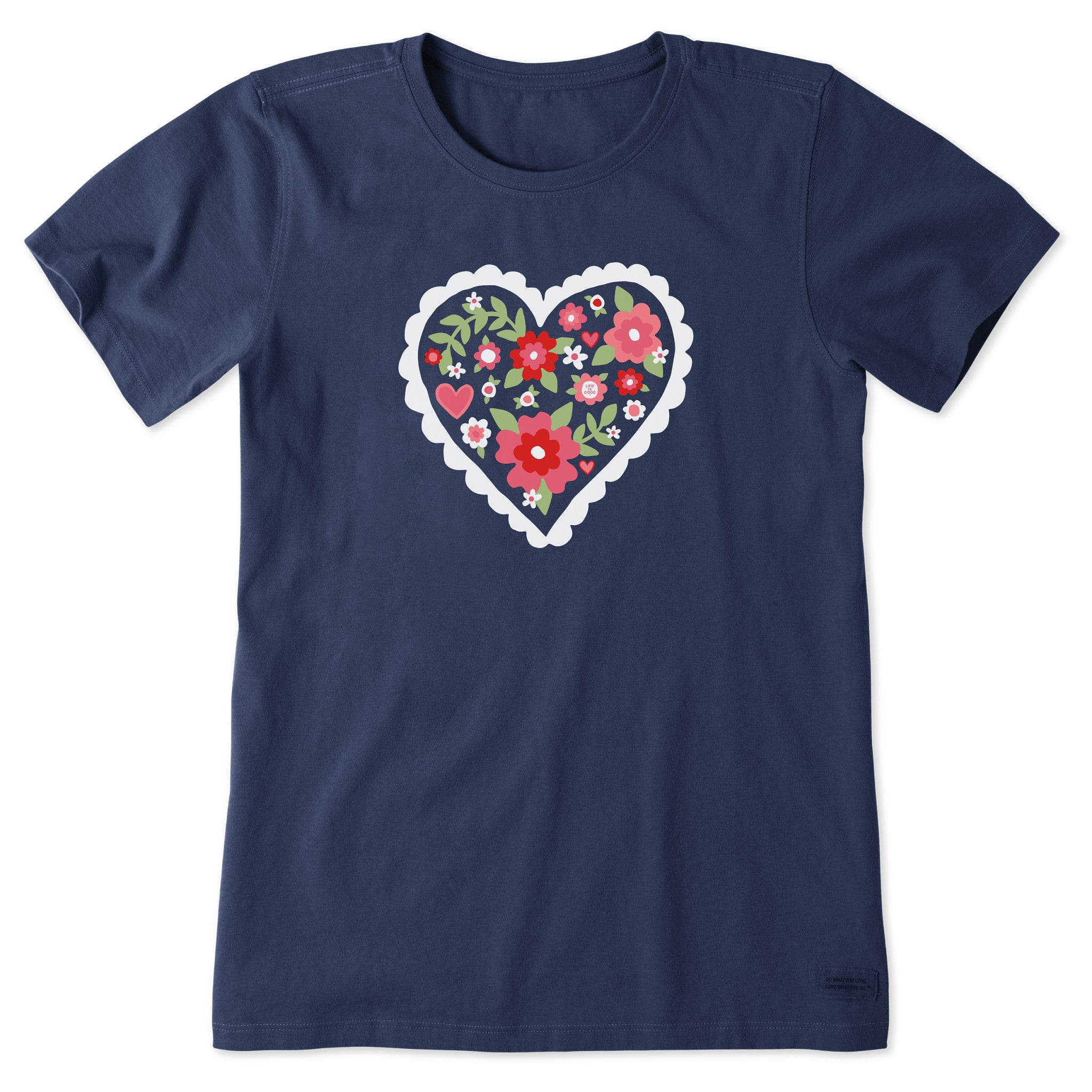 Women's Cute Flower Heart Short Sleeve Tee | Shop Life is Good