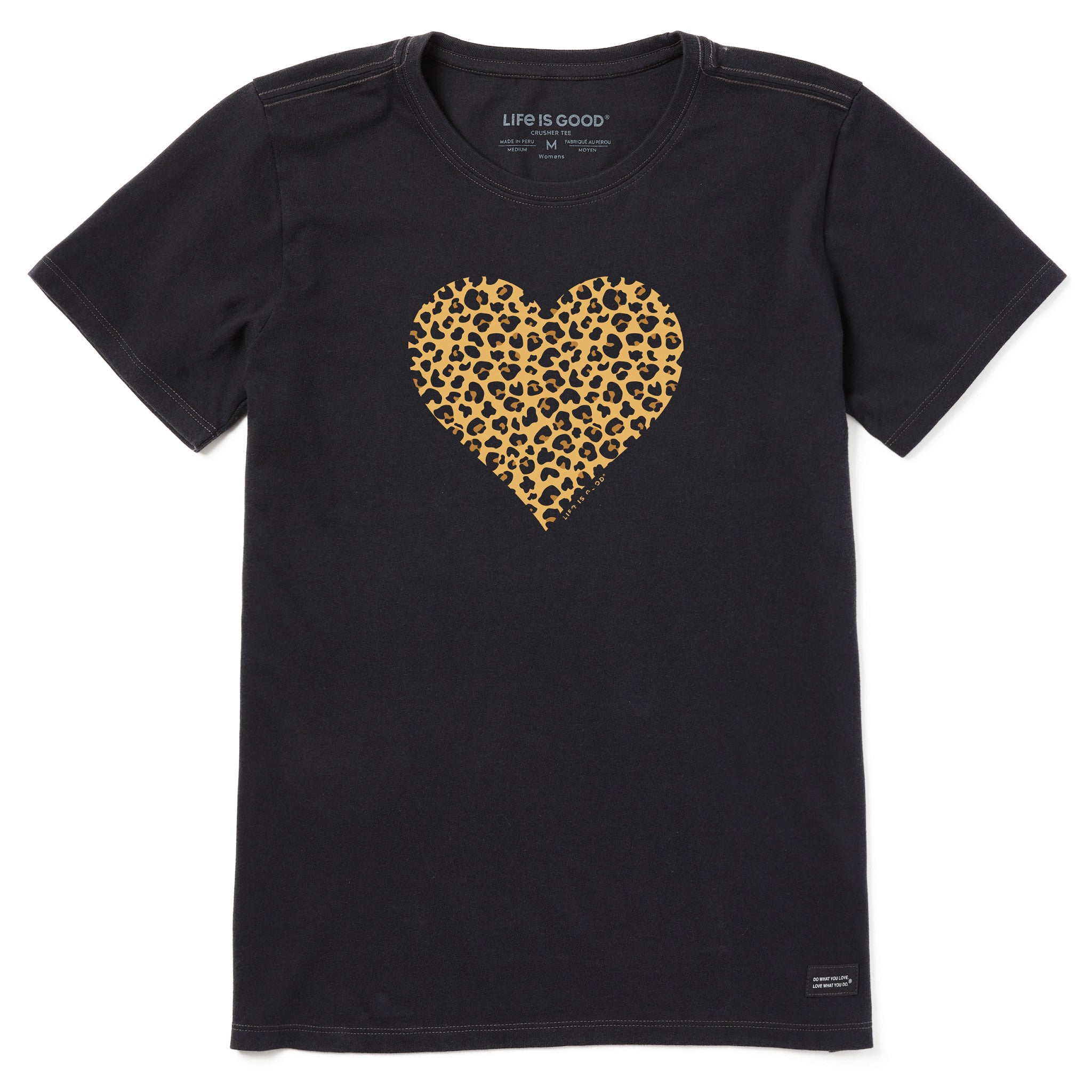 【YEGG】 Leopard heart Tee Women's Leopard Heart Short Sleeve Tee | Shop Life is Good