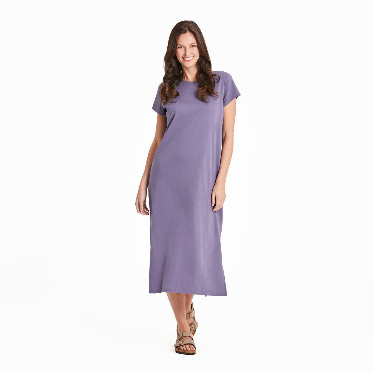 crusher maxi dress Life is Good Women's Solid Weekend in Dusk Purple Fabric provides UPF 40 SIZE:US2/AU6 Faiwad Dresses for Girls collection-new-arrivals