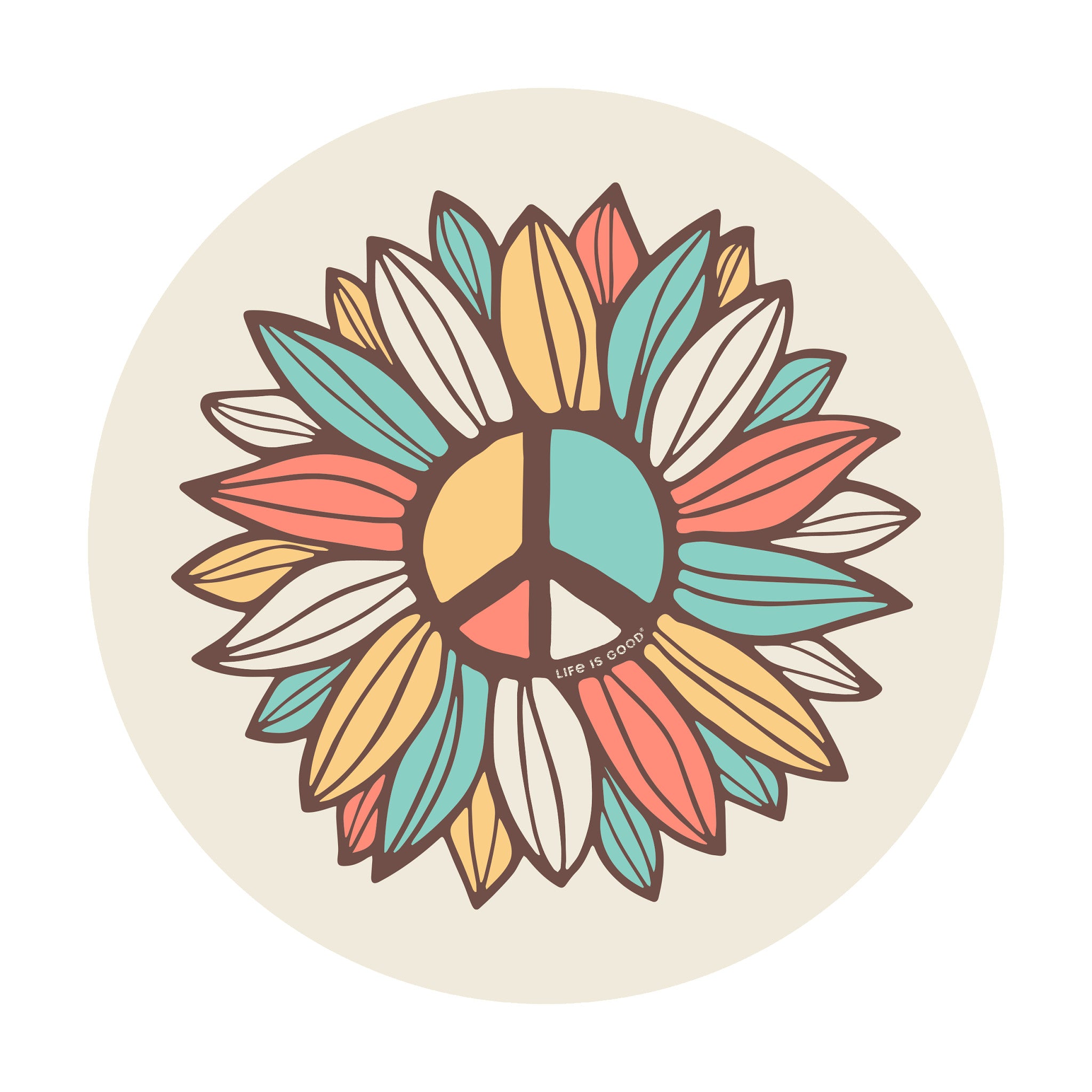 Clear Die Cut Flower Peace Sign Sticker | Transparent Bumper Sticker For Cars, Deadheads, Windows, Hippies, & More Clear Die Cut Flower Peace Sign Sticker | Transparent Bumper Sticker For Cars, Deadheads, Windows, Hippies, & More