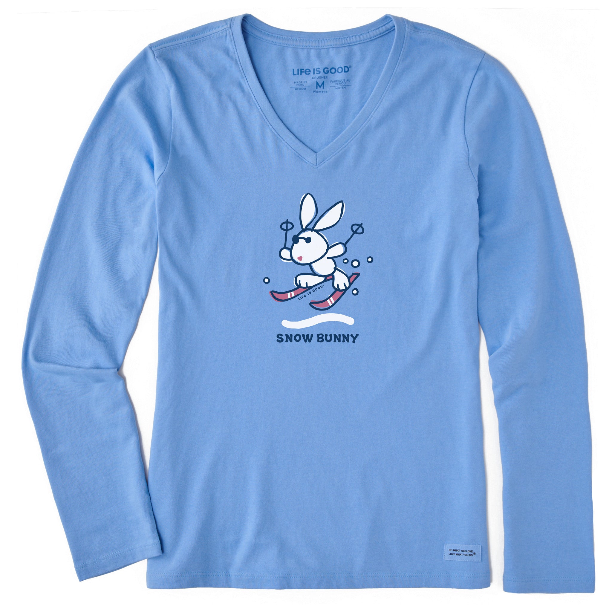 Product image for "Women's Vintage Snow Bunny Long Sleeve Crusher Vee" ||133846_1