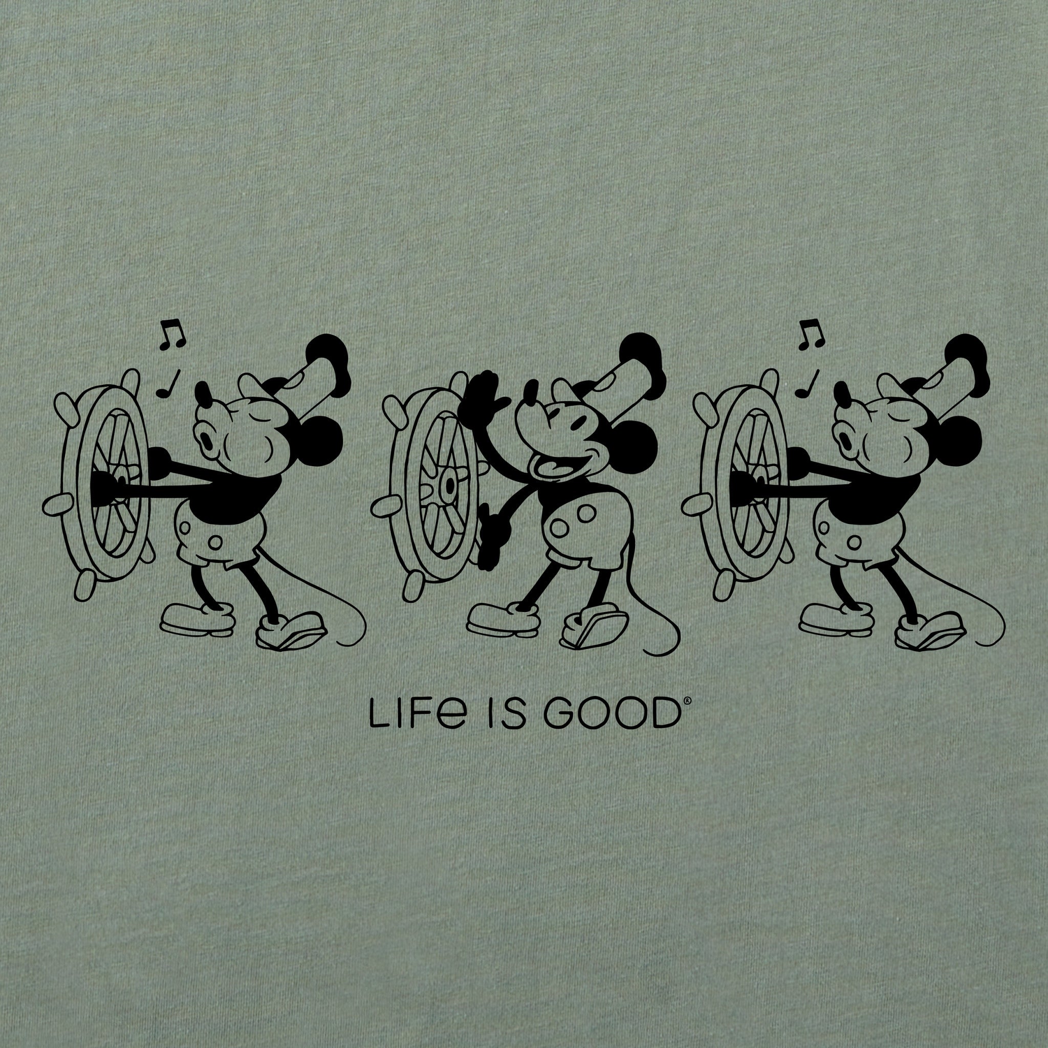 Men's Steamboat Willie at the Helm Short Sleeve Crusher Tee | Shop