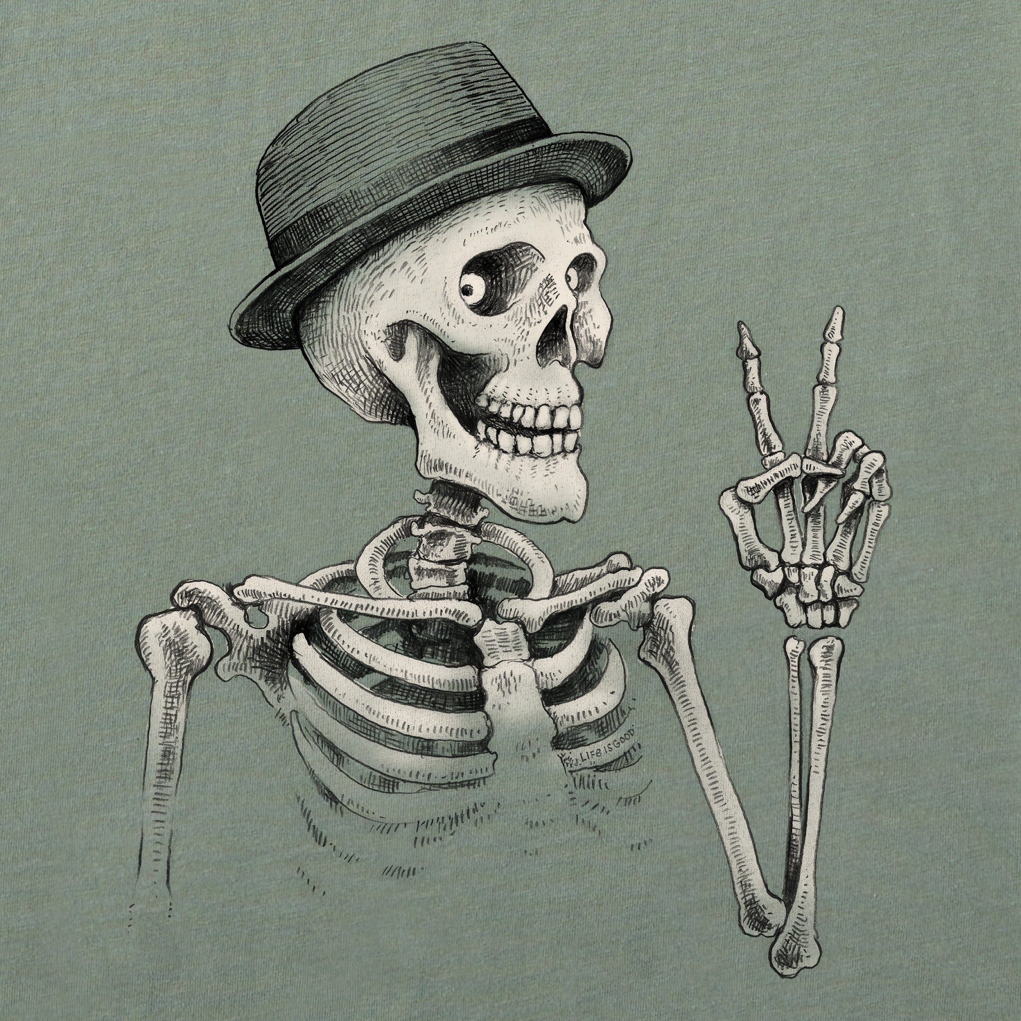 Product image for "Men's Peaceful Bones Long Sleeve Crusher Tee" ||134306_2