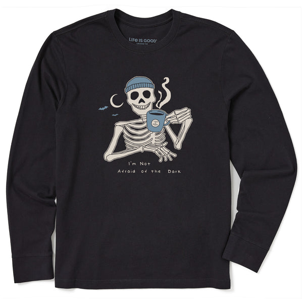Men's Not Afraid Skeleton Long Sleeve Crusher Tee | Shop Life is Good