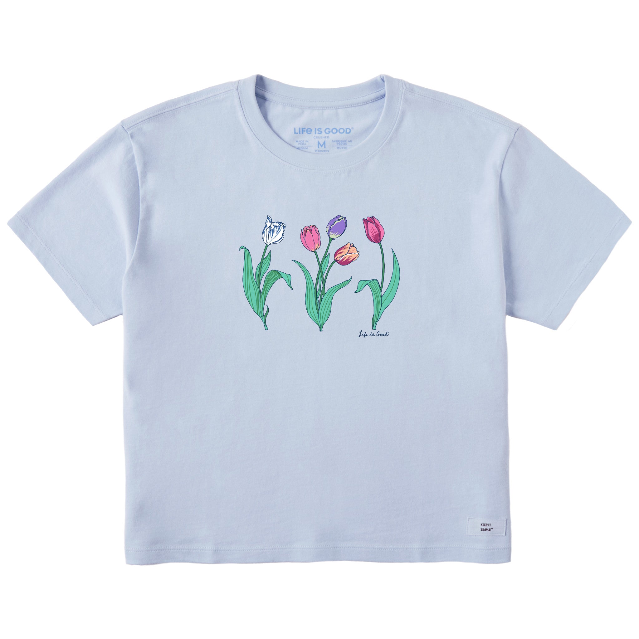 Women's 3 Genuine Tulips Short Sleeve Crusher Boxy Tee | Shop Life