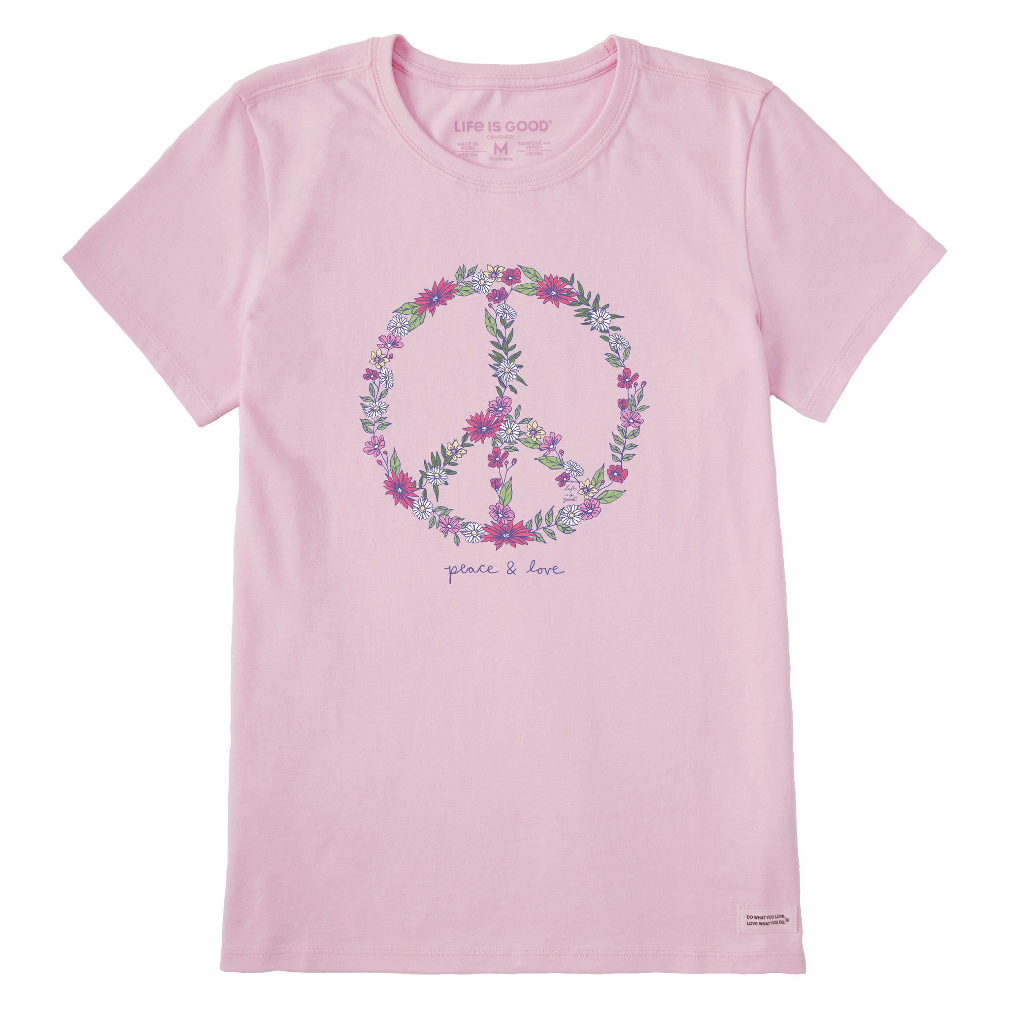 Women's Wildflower Love Peace Sign Short Sleeve Tee | Shop Life is