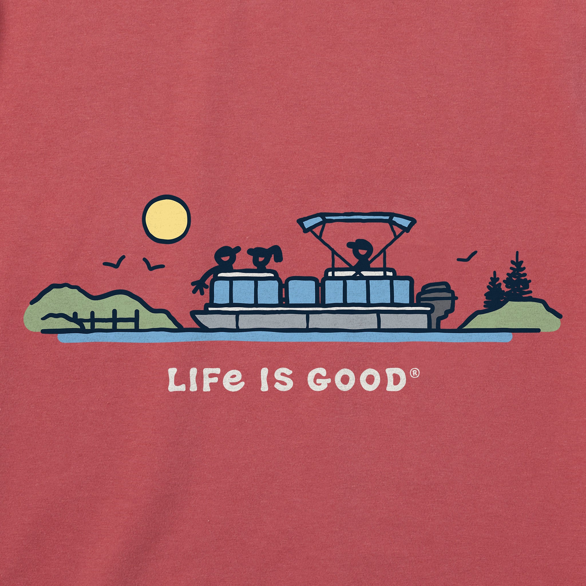 Men's Pontoon Boat Vista Short Sleeve Crusher Tee | Shop Life is Good