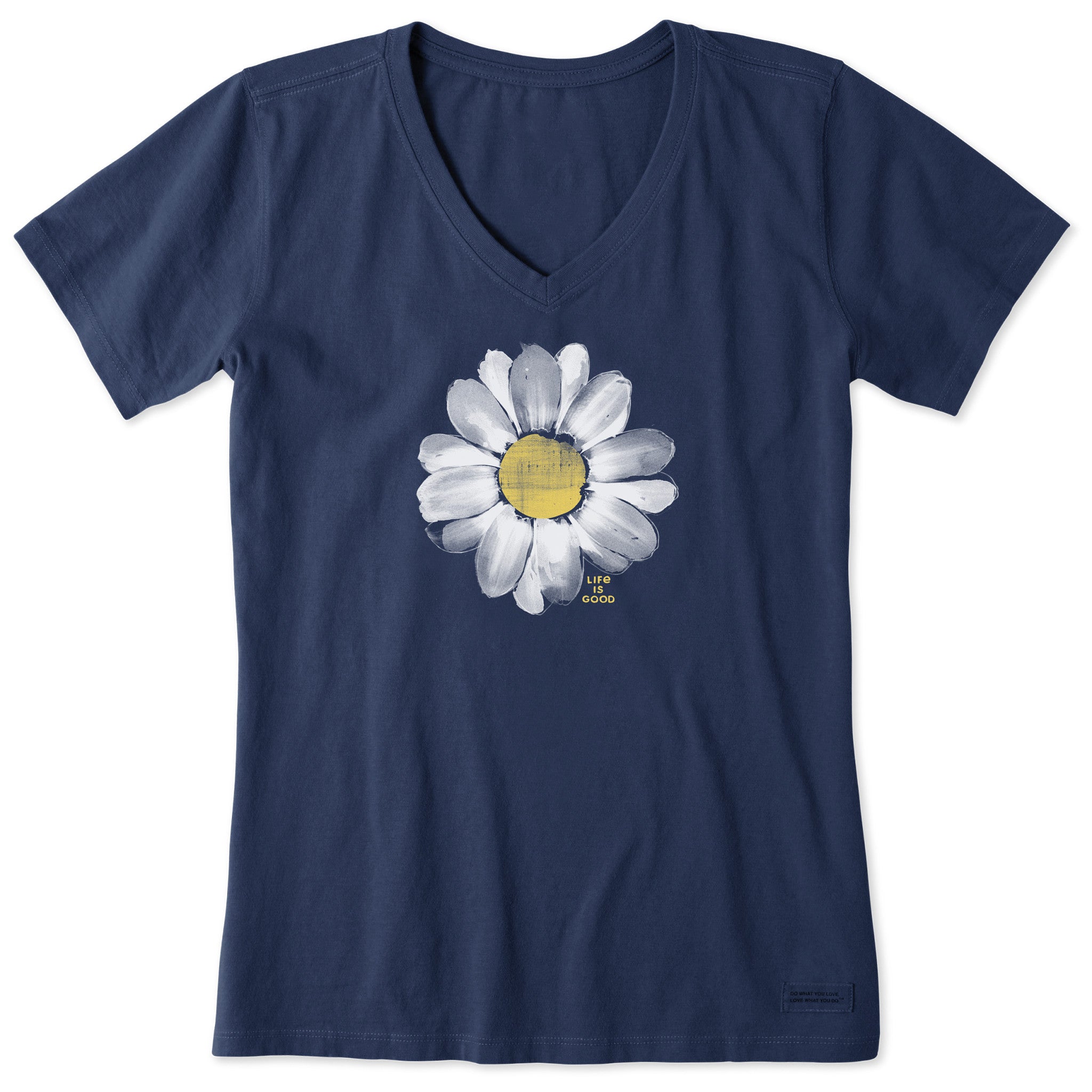 Women's Painted Daisy Petals Short Sleeve Crusher Vee | Shop Life