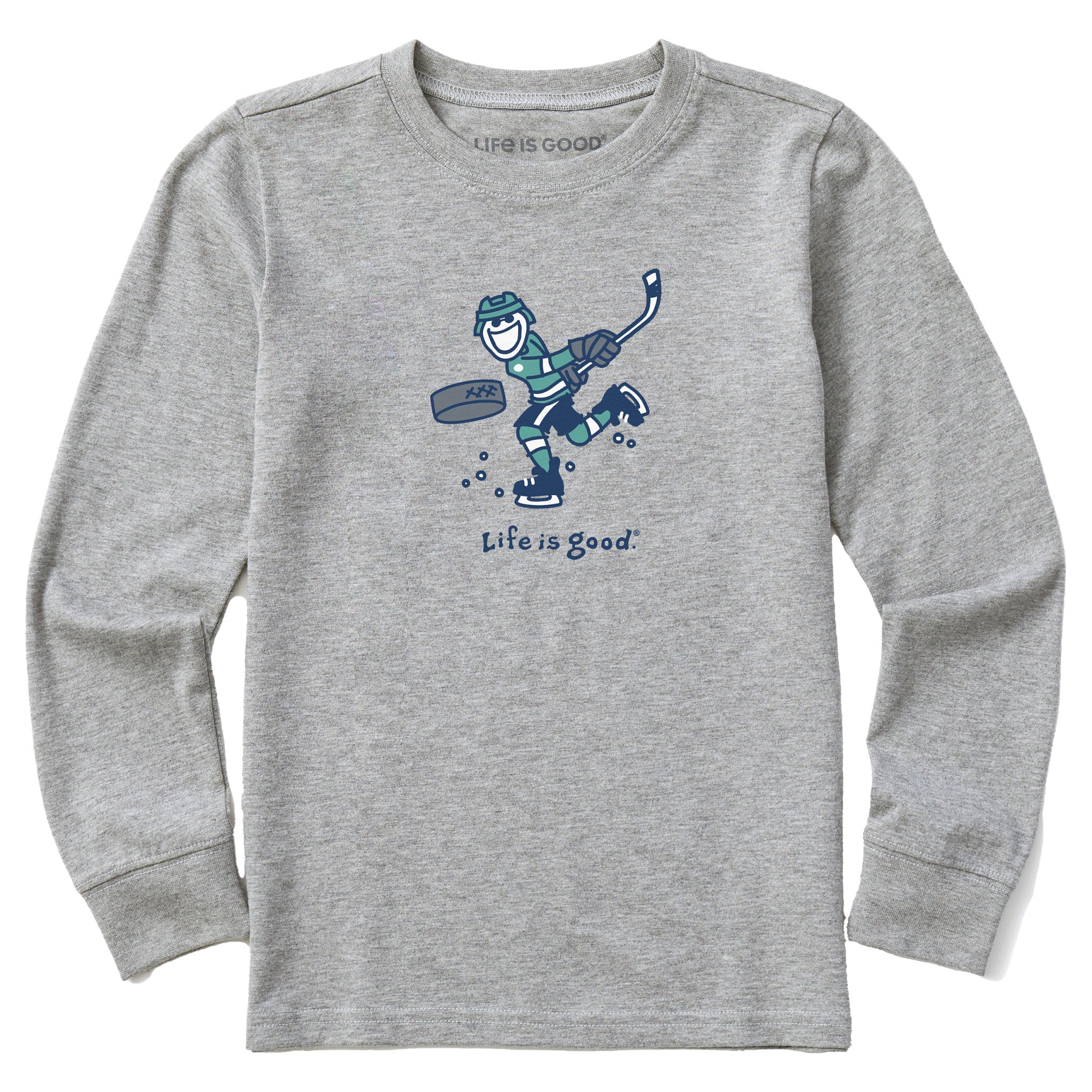Kids Jake Slap Shot Long Sleeve Crusher Tee | Shop Life is Good