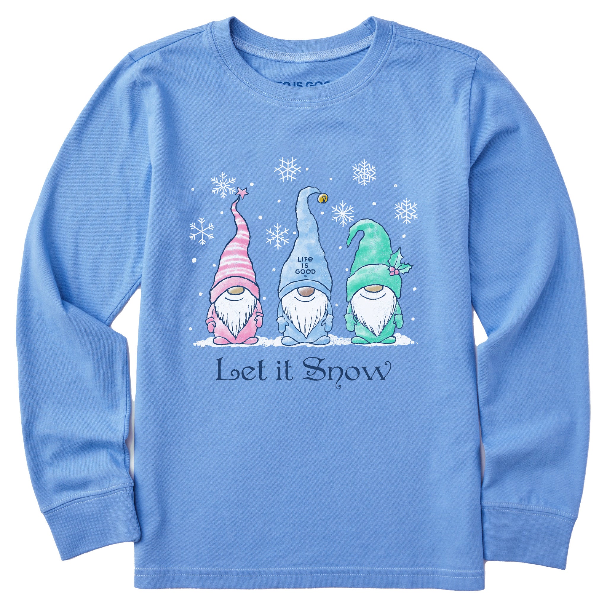 Product image for "Kids Let it Snow Gnomes Long Sleeve Crusher Tee" ||136915_1