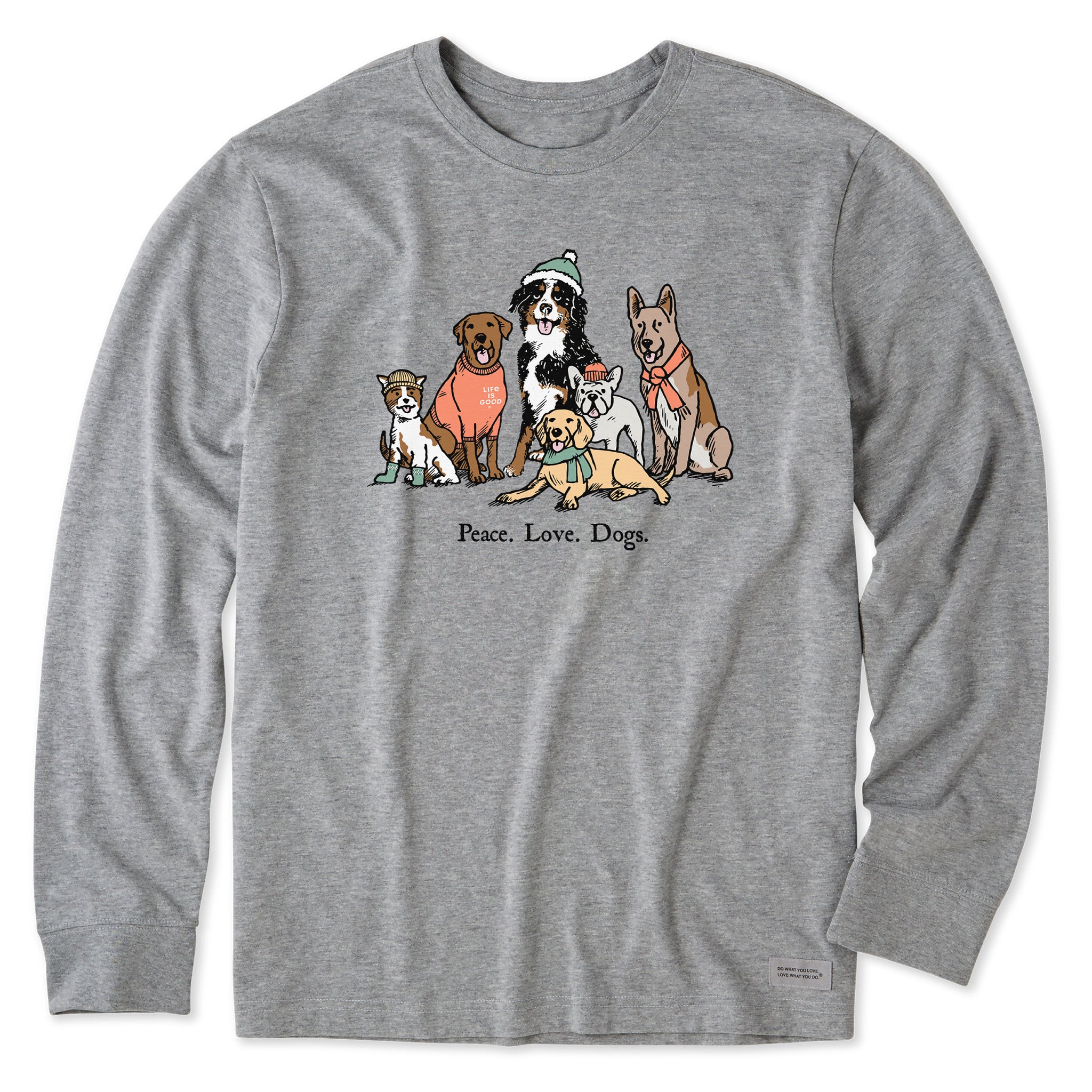 Men's Peace Love Dogs Winter Long Sleeve Crusher Tee | Shop Life