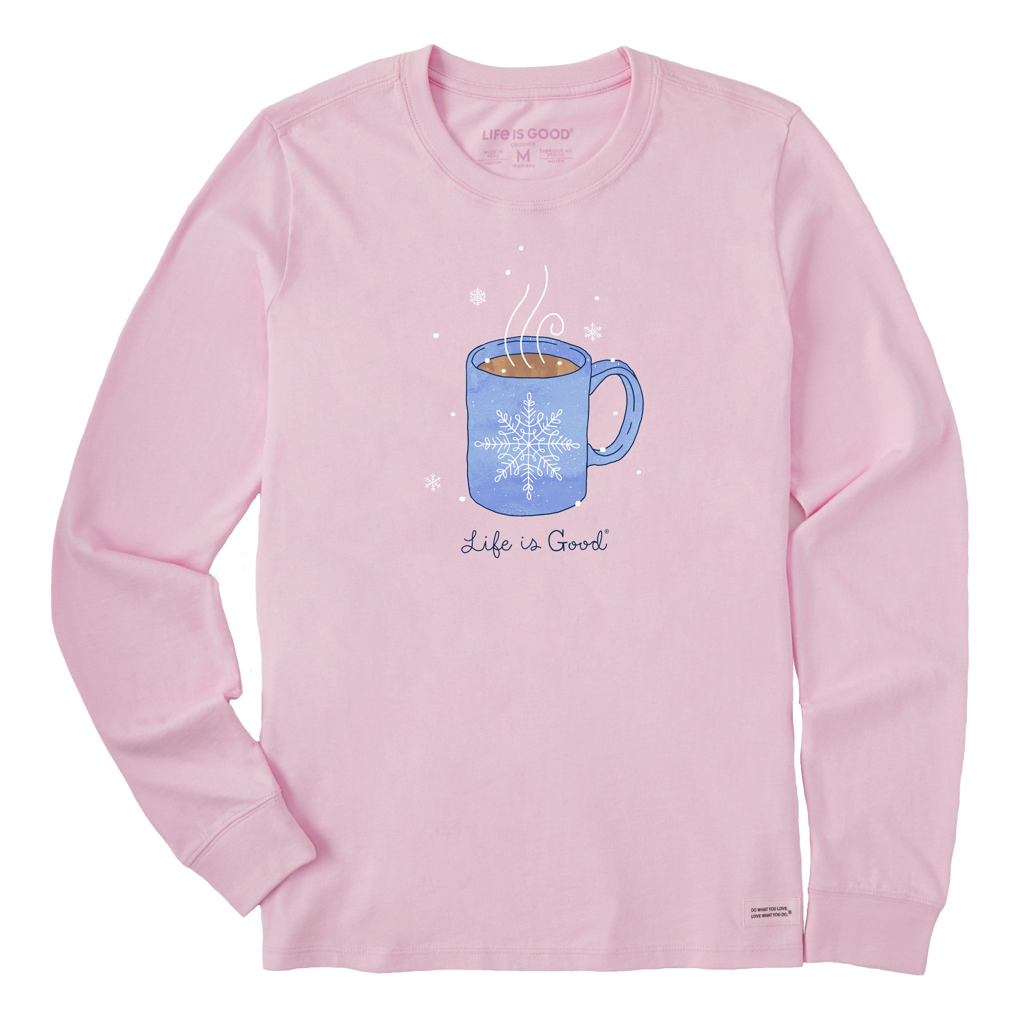 Women's Winter Snowflake Mug Long Sleeve Crusher Tee | Shop Life