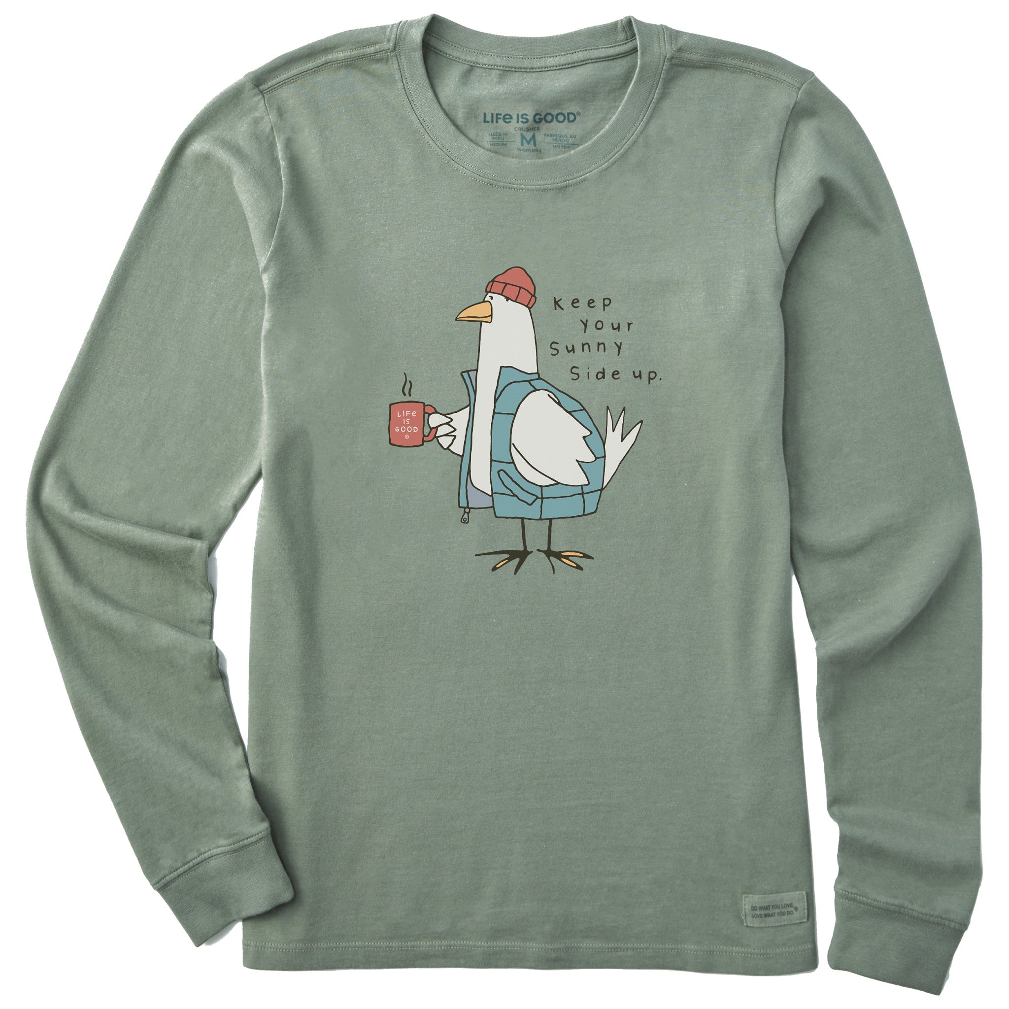 Product image for "Women's Sunny Side Warmly Dressed Chicken Long Sleeve Crusher Tee" ||137114_1
