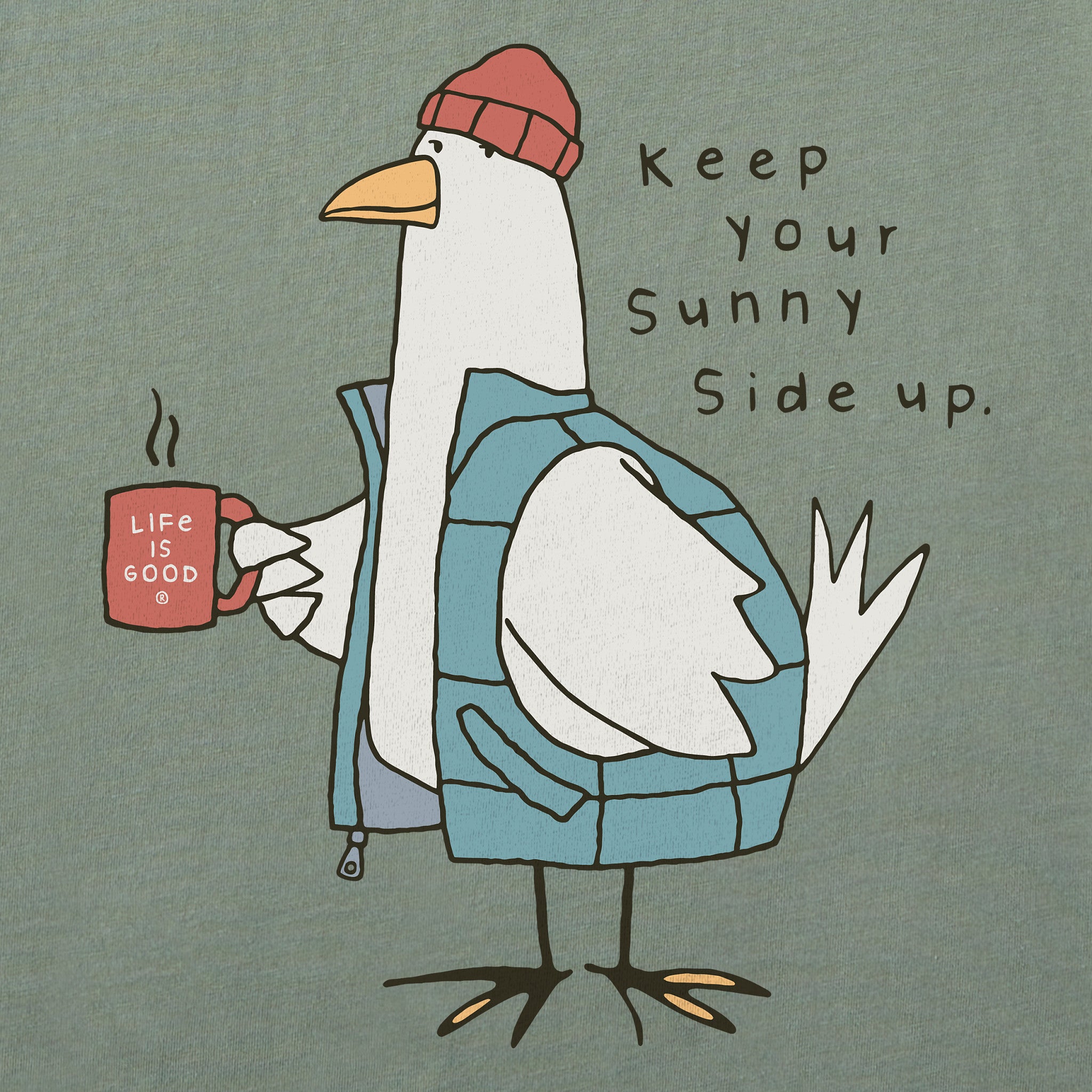 Product image for "Women's Sunny Side Warmly Dressed Chicken Long Sleeve Crusher Tee" ||137114_2