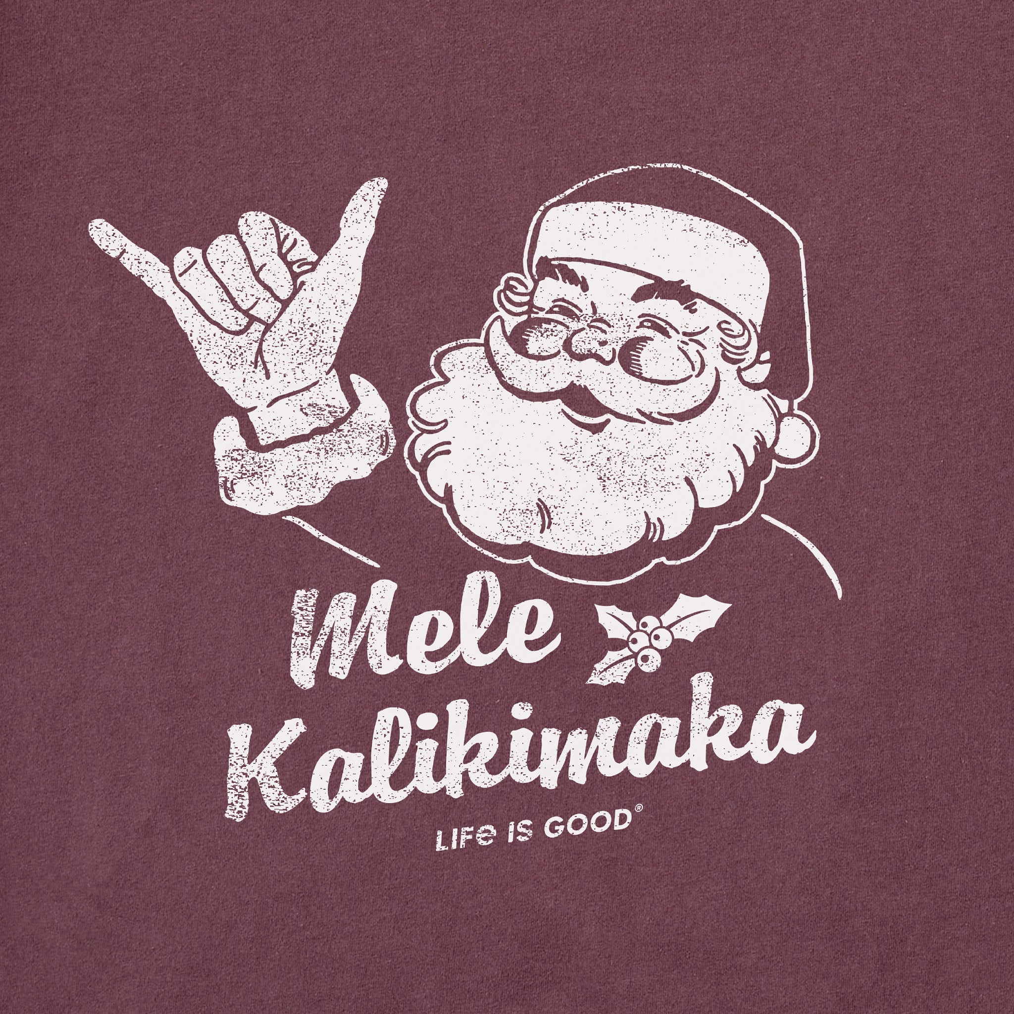 Men's Santa Mele Kalikimaka Long Sleeve Crusher Tee | Shop Life is