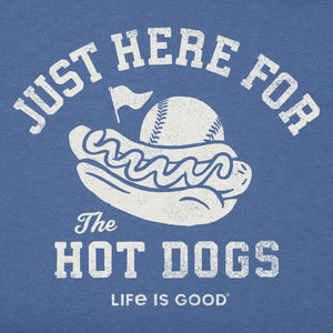 Product image for "Women's Here for the Hot Dogs Baseball Short Sleeve Crusher Tee" ||138709_2