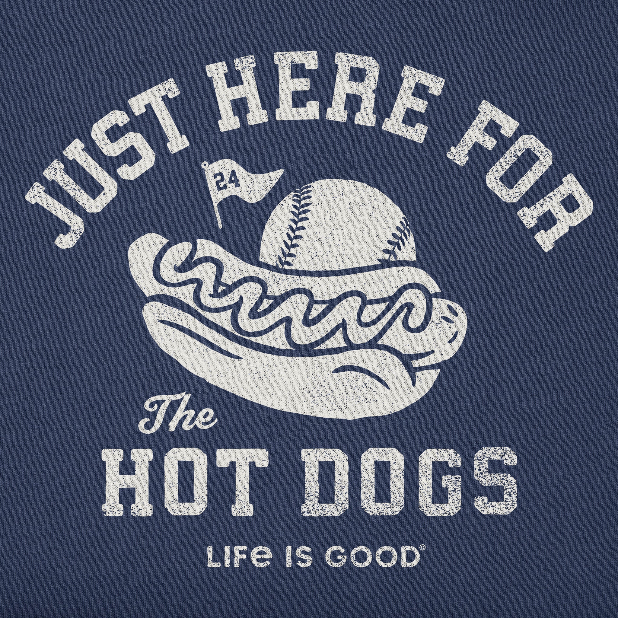 Product image for "Women's Here for the Hot Dogs Baseball Short Sleeve Crusher Boxy Tee" ||138718_2