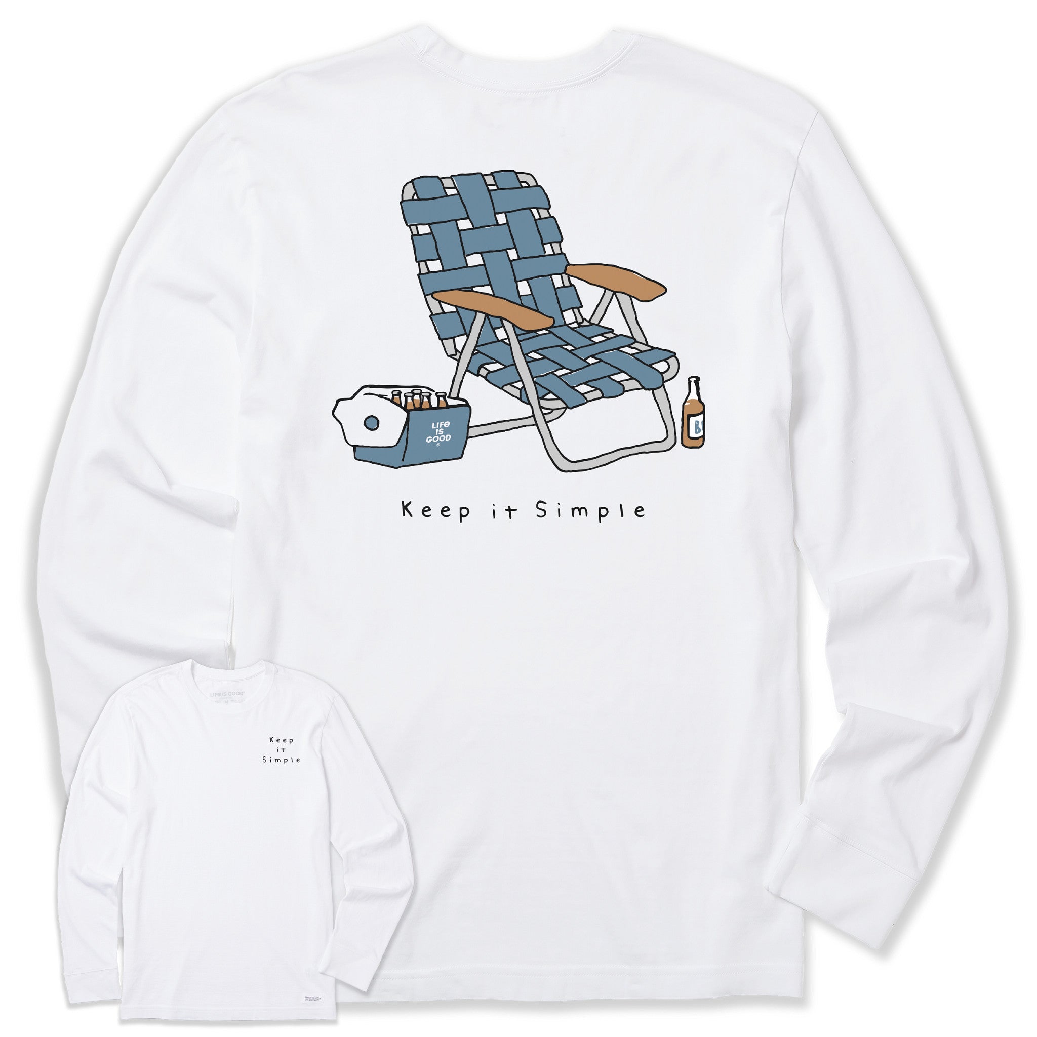 Men's Keep it Simple Chair Long Sleeve Crusher Tee | Shop Life is Good