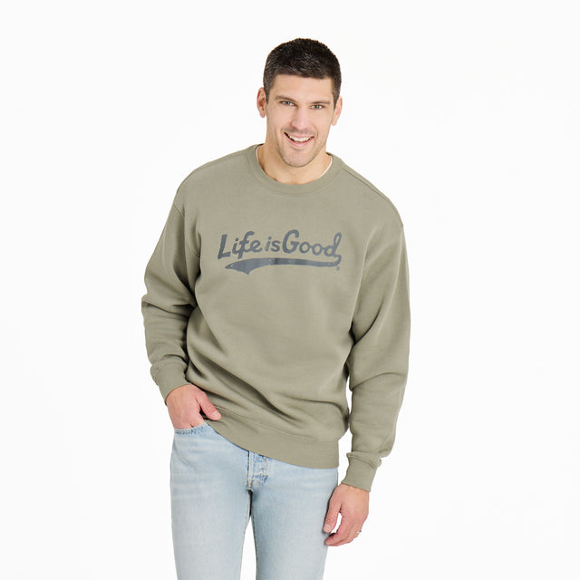 Product image for "Men's Tonal LIG Ballyard Script Good Vibes Fleece Crew" ||139443_1