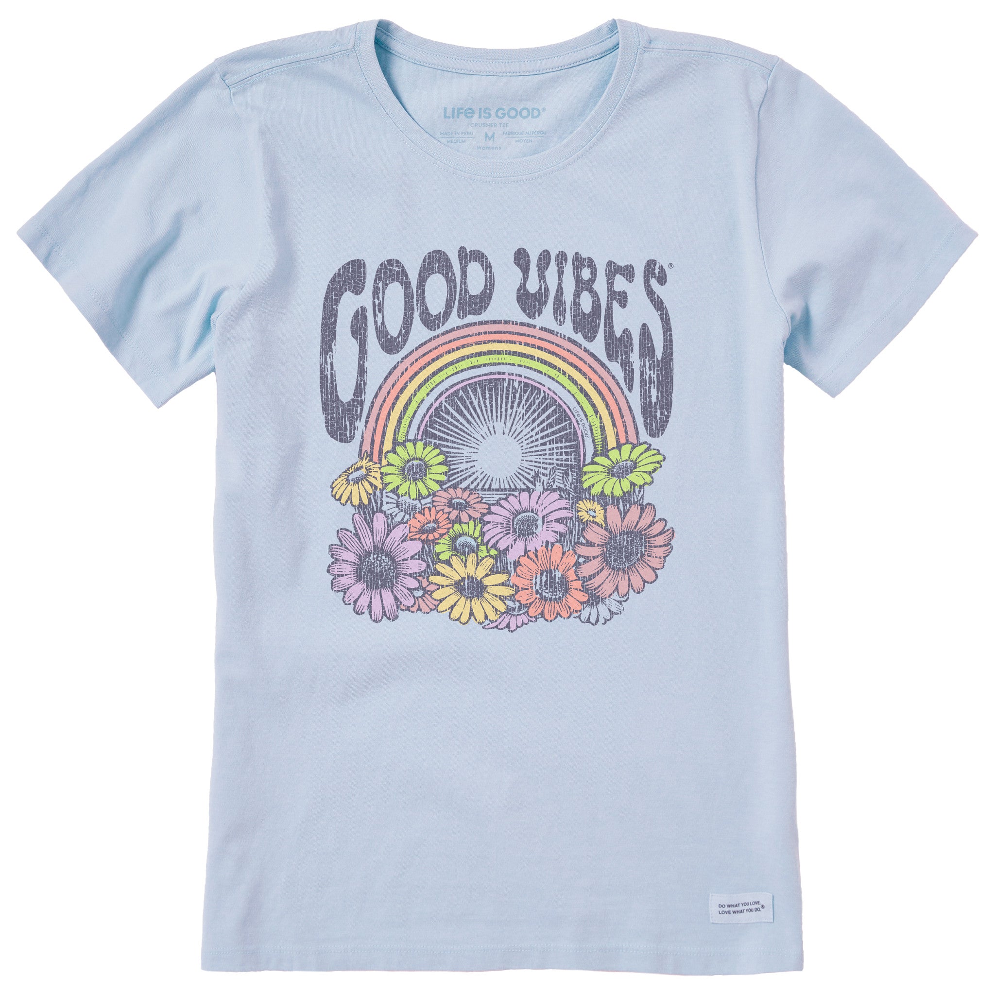 Women's Good Vibes Flowers Short Sleeve Tee | Shop Life is Good