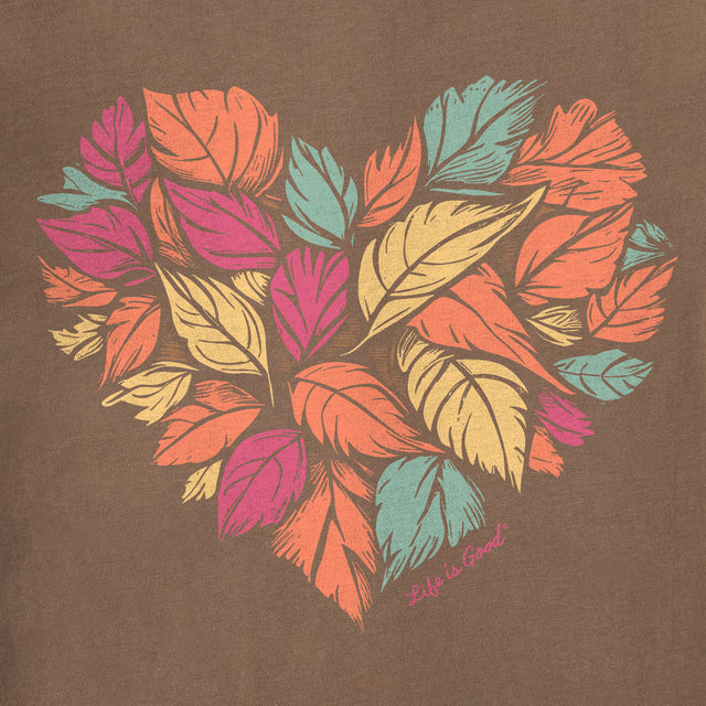 Product image for "Women's Leaf Heart Long Sleeve Crusher-LITE Vee" ||139677_2