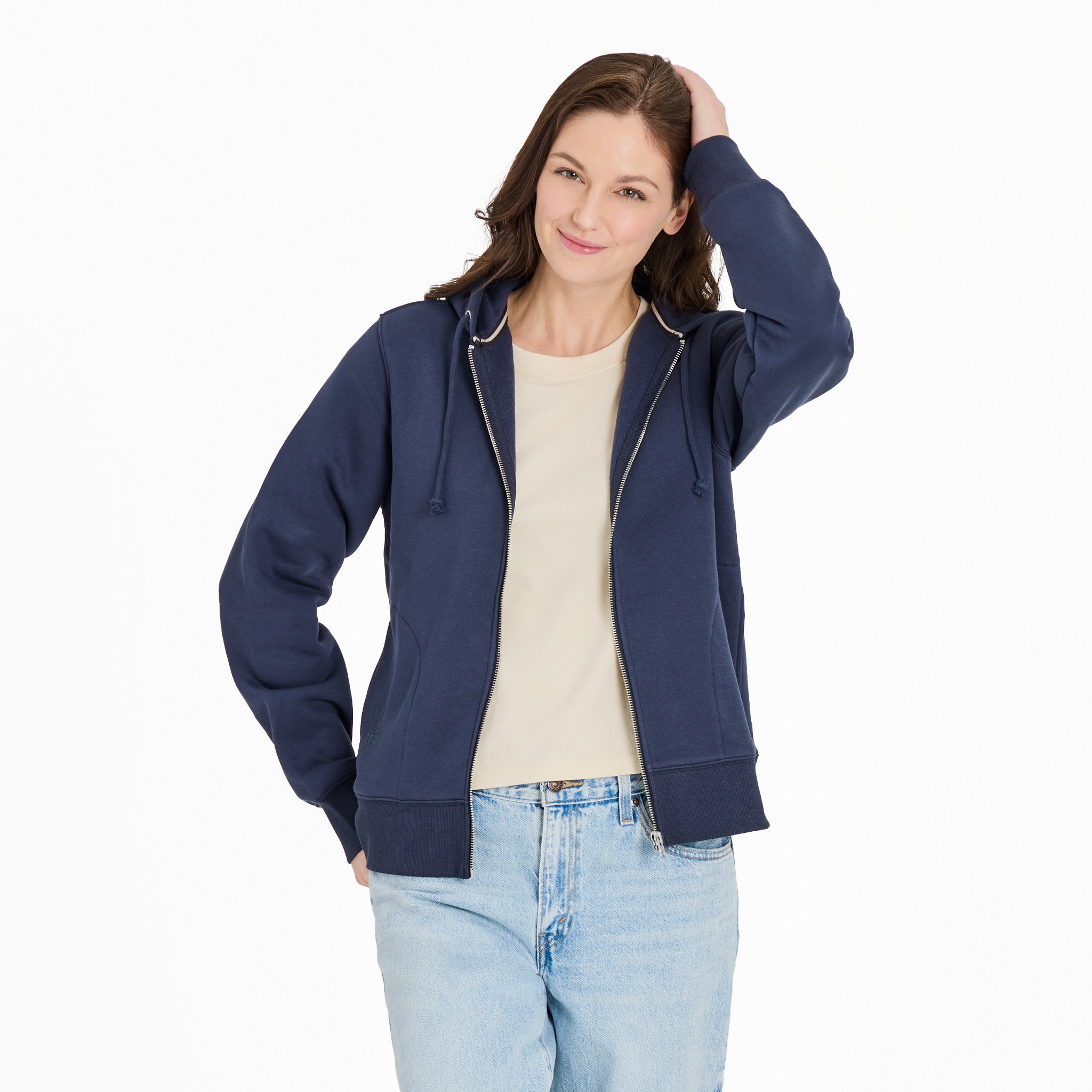 Women's Crafty LIG Stacked Good Vibes Fleece Zip Hoodie | Shop