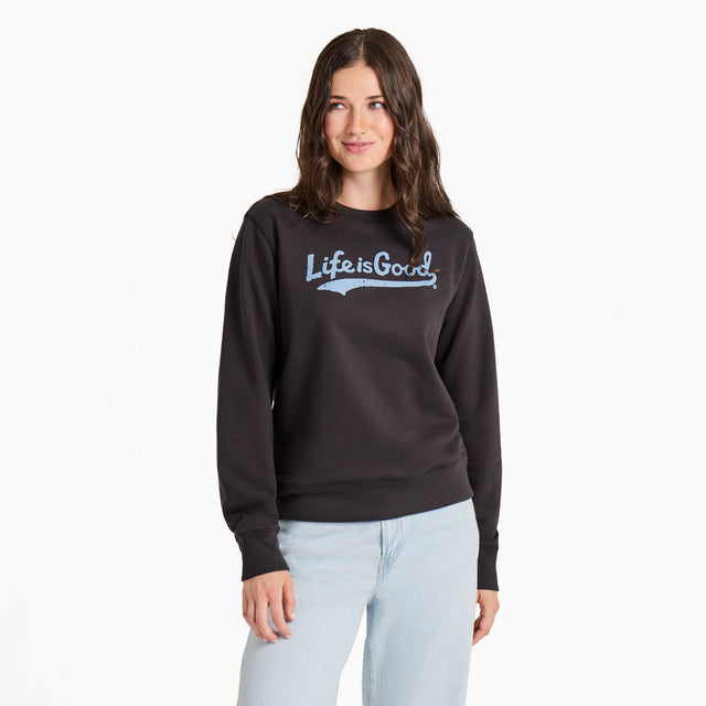Product image for "Women's Tonal LIG Ballyard Script Good Vibes Fleece Crew" ||139786_1
