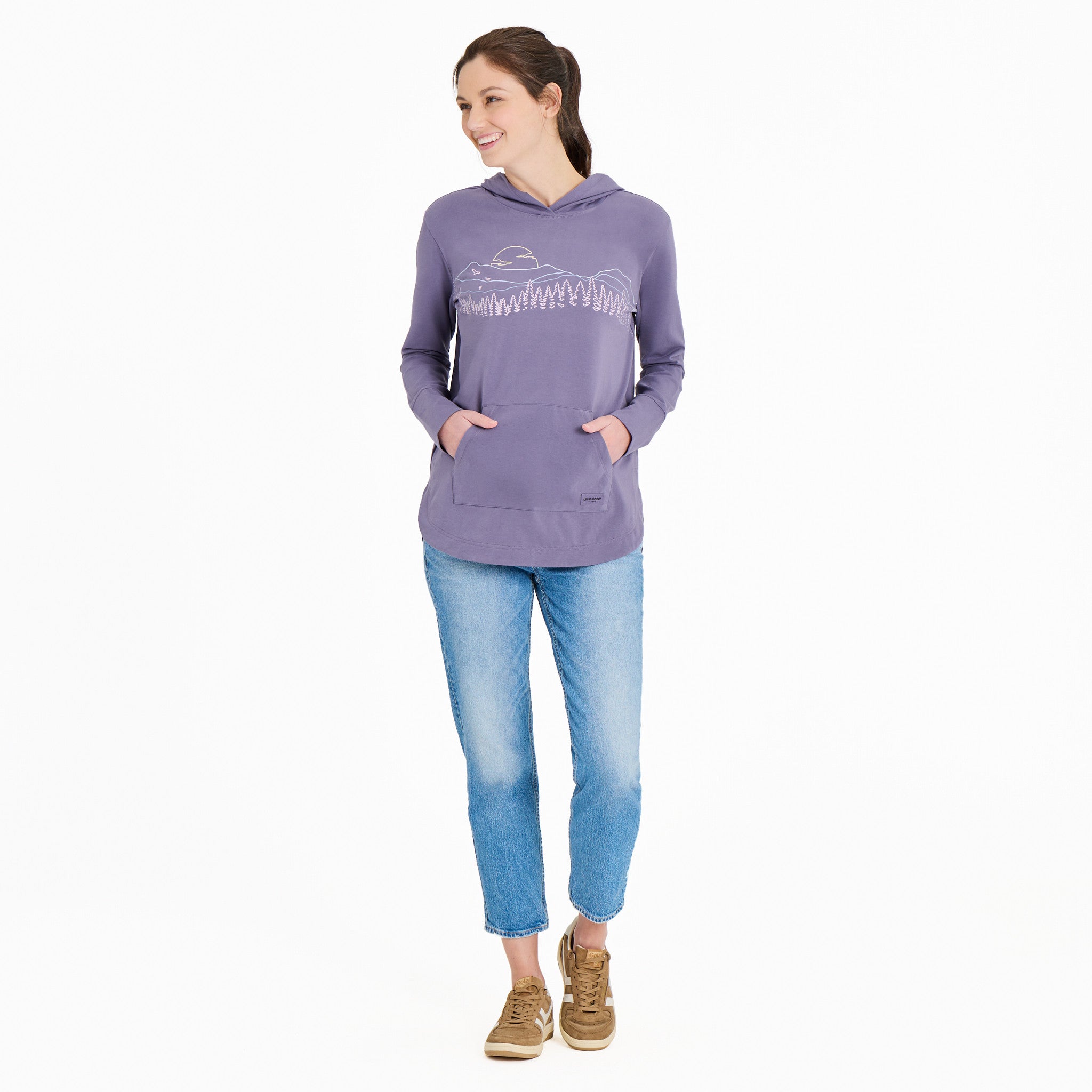 Women's Mountain Tree Landscape Crusher-FLEX Hoodie Tunic | Shop