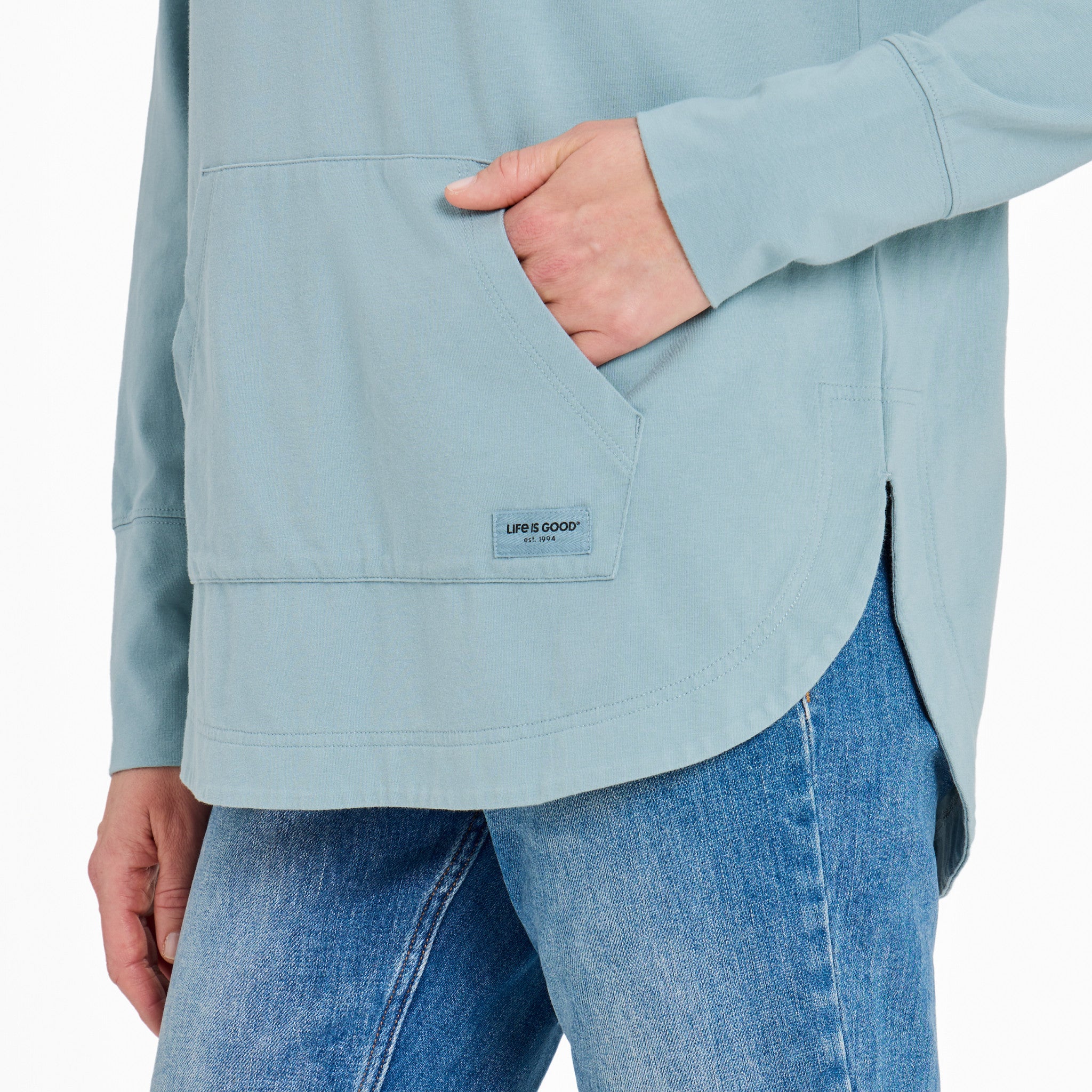 Women's Keep it Simple Daisy Smile Crusher-FLEX Hoodie Tunic