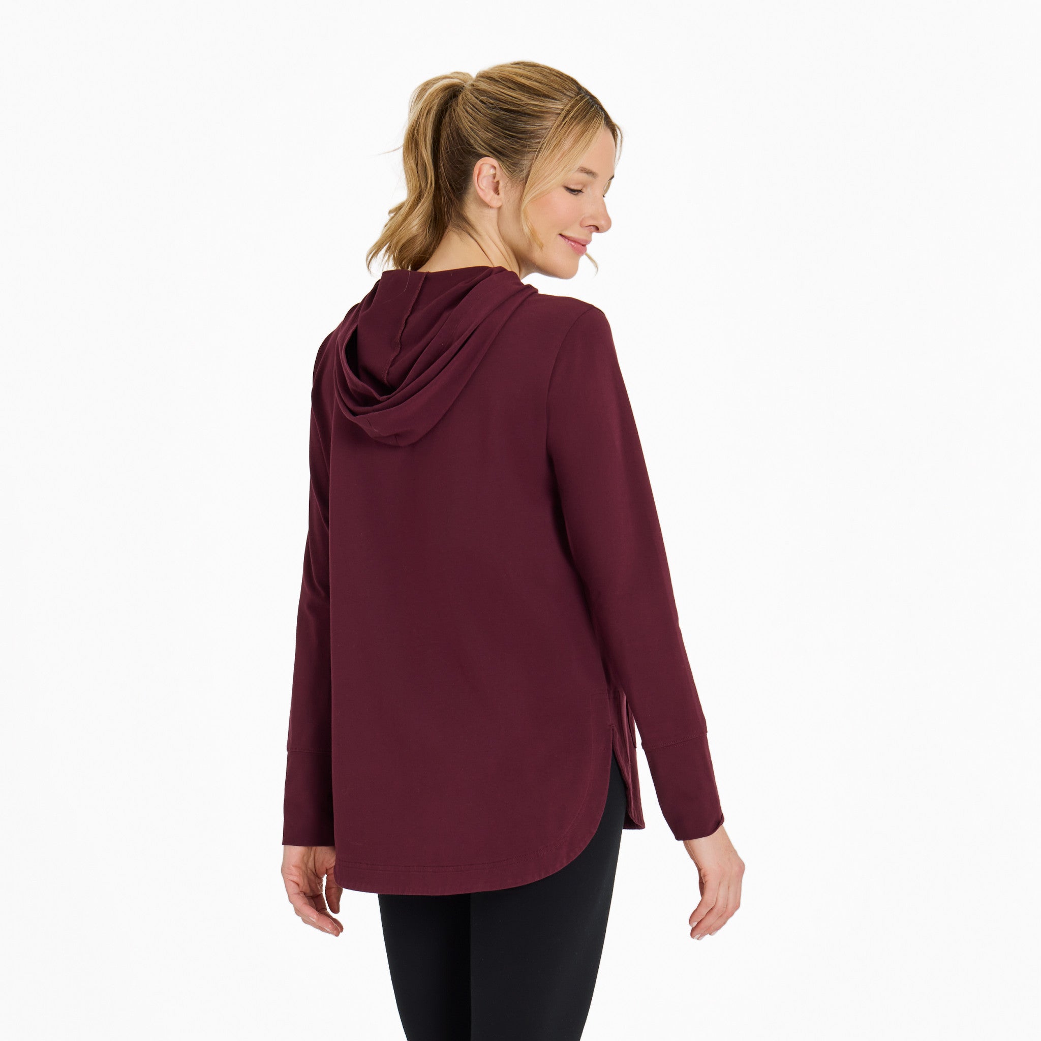 Women's Keys to Happiness Flowers Crusher-FLEX Hoodie Tunic