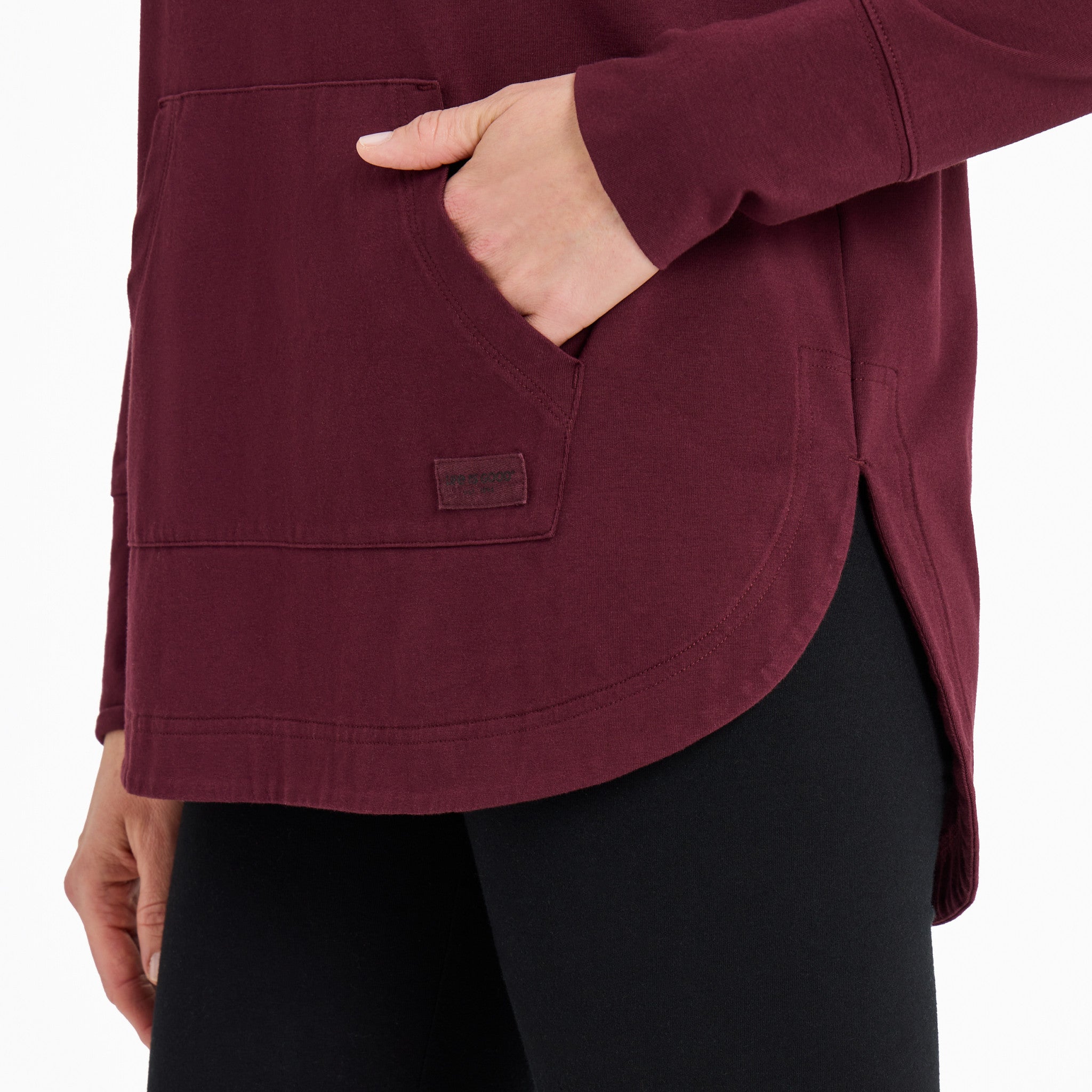 (取寄) ライフイズグッド レディース ムーン フラワー クラッシャー-フレックス チュニック Life is Good women Moon Flower Crusher-Flex Tunic Smoky Blue Life Is Good Women's Moon Tunic - Linabella