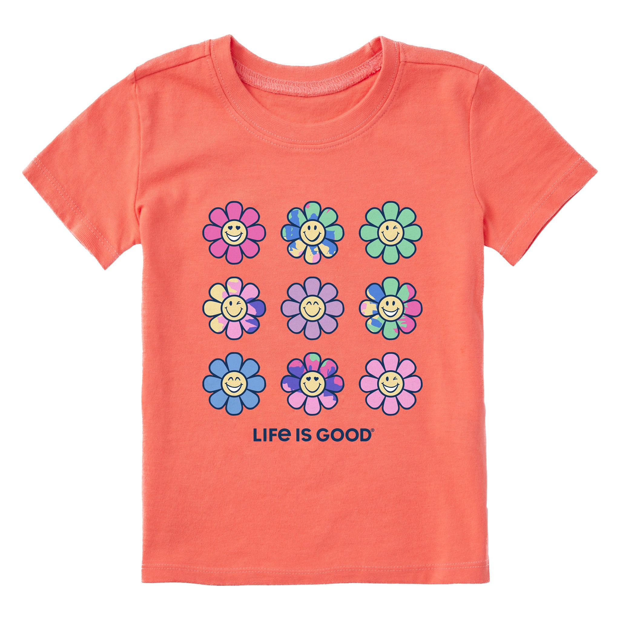Toddler Tie Dye Smile Daisies Short Sleeve Crusher Tee | Shop Life