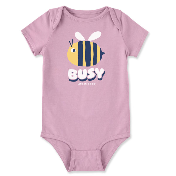 Baby Busy Bee Short Sleeve Crusher Baby Bodysuit Shop Life is
