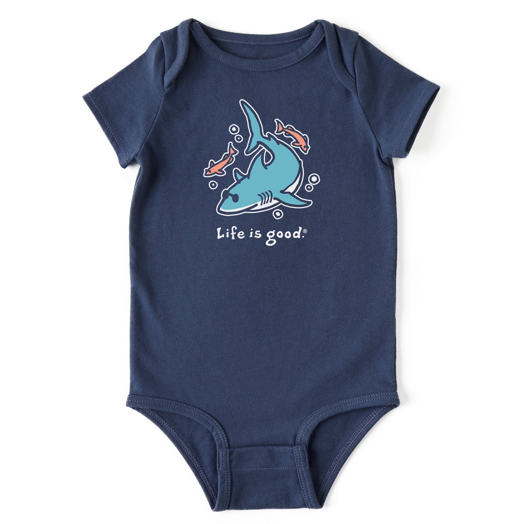 Baby LIG Cool Shark Short Sleeve Crusher Bodysuit | Shop Life is Good
