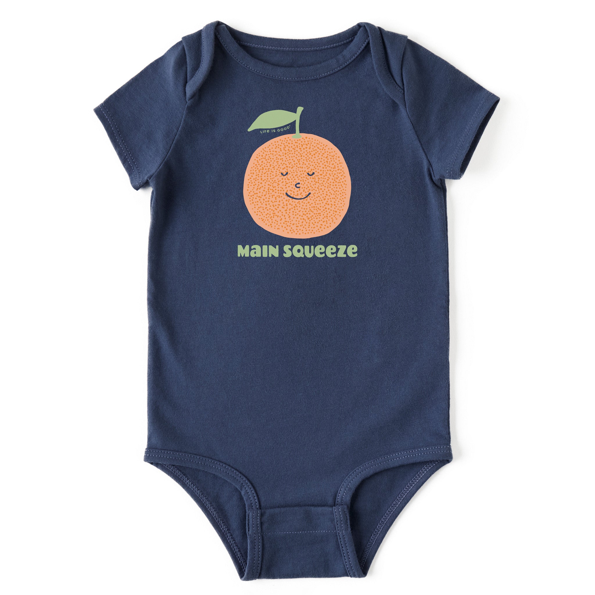 Baby Main Squeeze Orange Short Sleeve Crusher Bodysuit | Shop Life