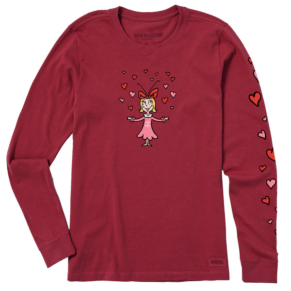 Women's Cindy-Lou Hearts Long Sleeve Crusher Tee | Shop Life