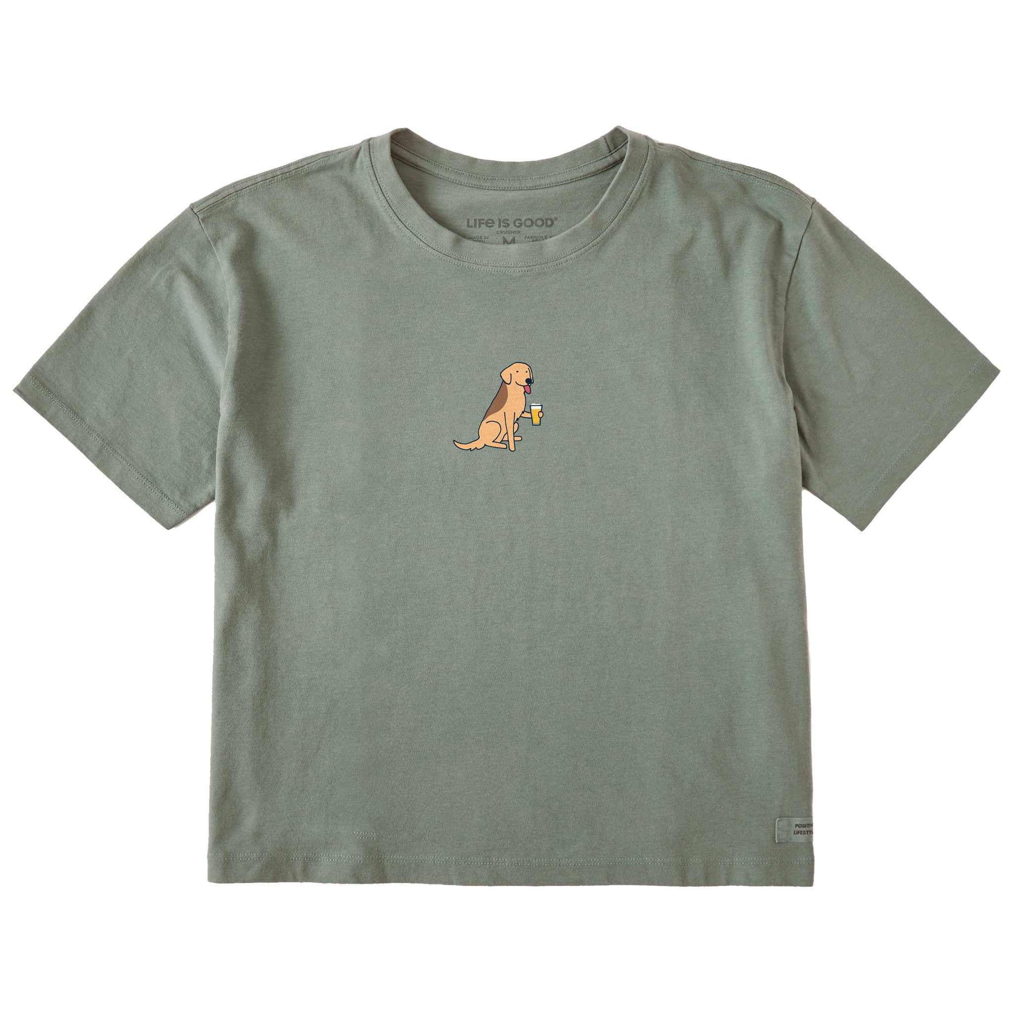 Women's Cold Beer Dog Short Sleeve Crusher Boxy Tee | Shop Life is