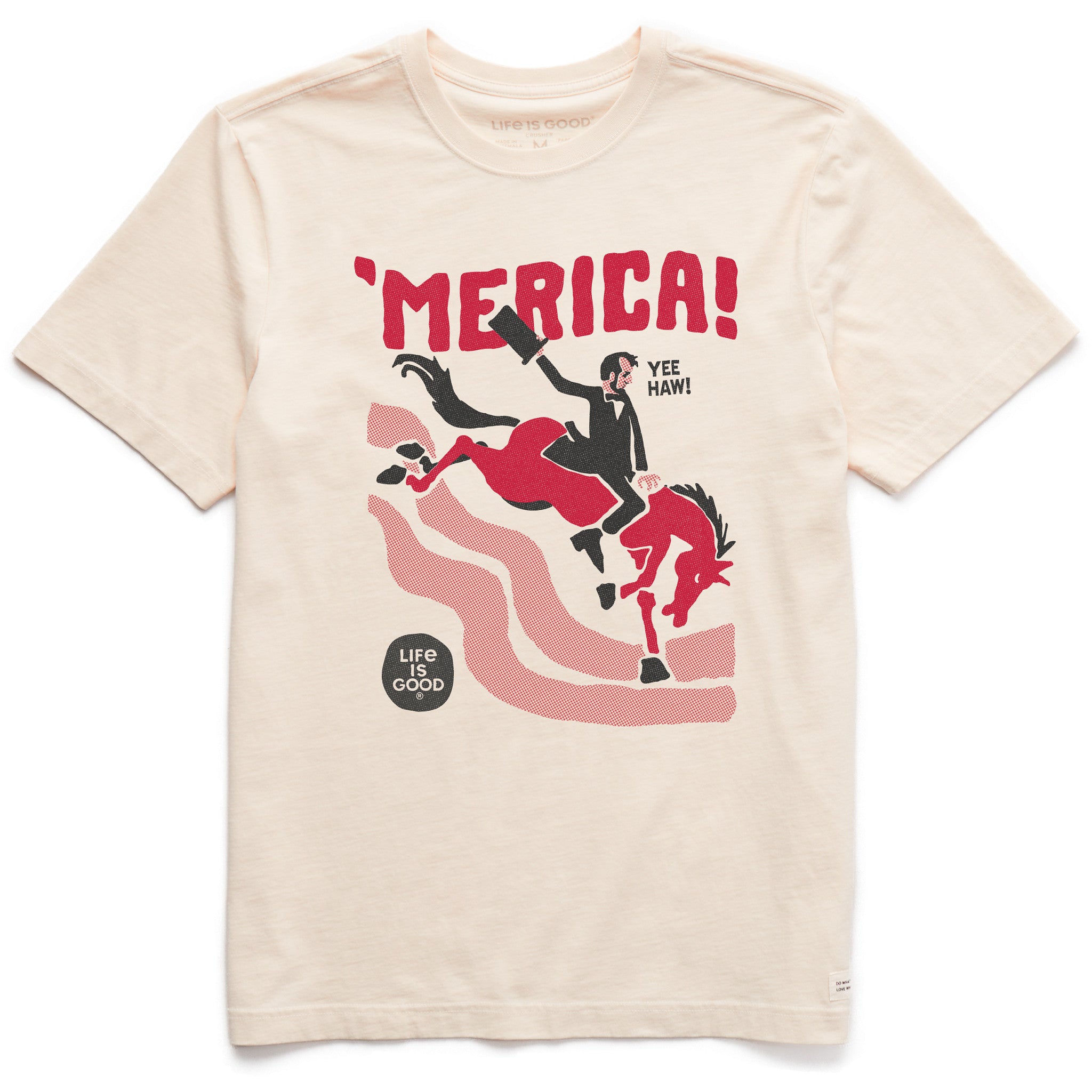 Women's American Flag Tee - 4th Of July Patriotic Shirt, Short Sleeve, Cotton Blend, Casual Graphic Top - View #4