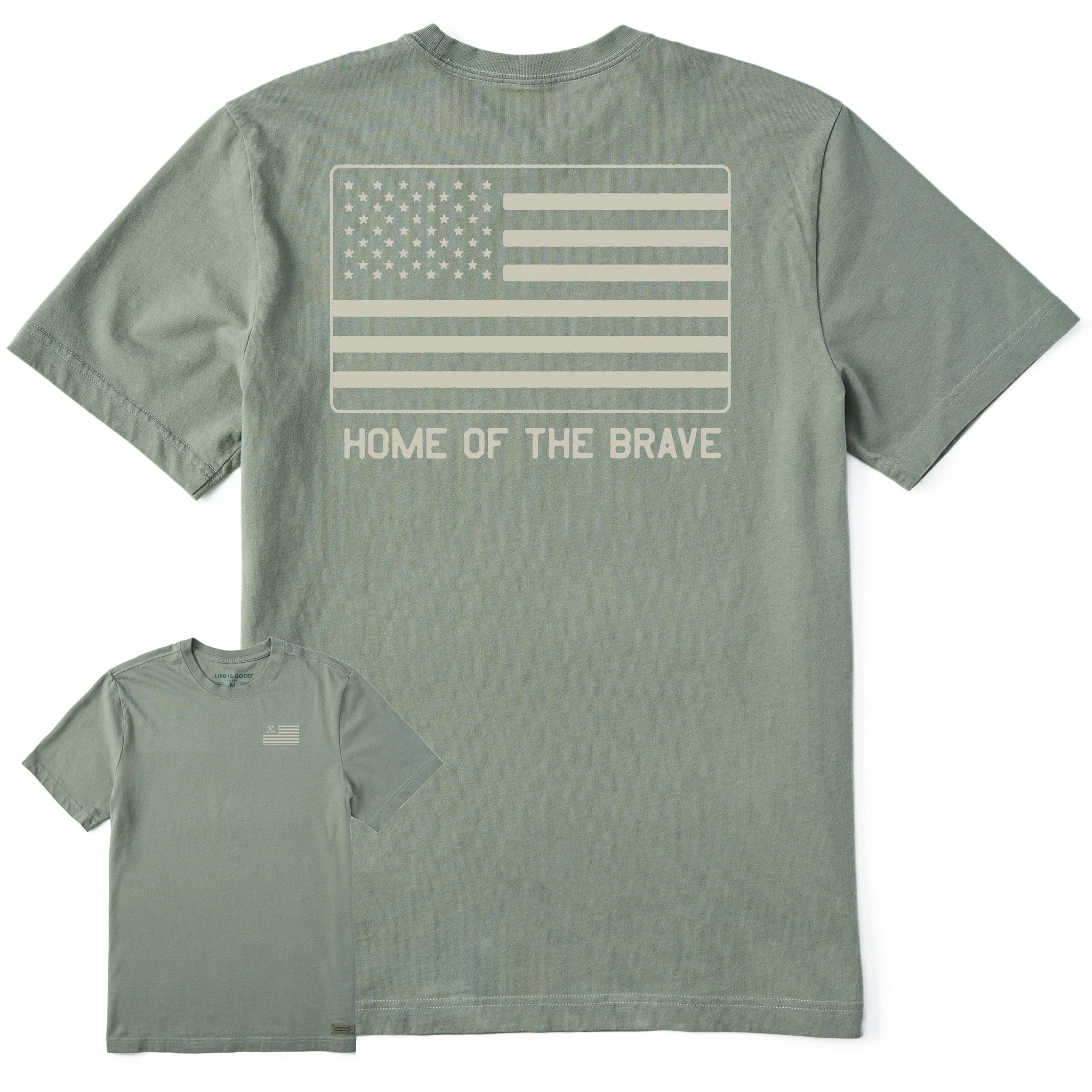 Men's Home of the Brave Flag Short Sleeve Tee | Shop Life is Good