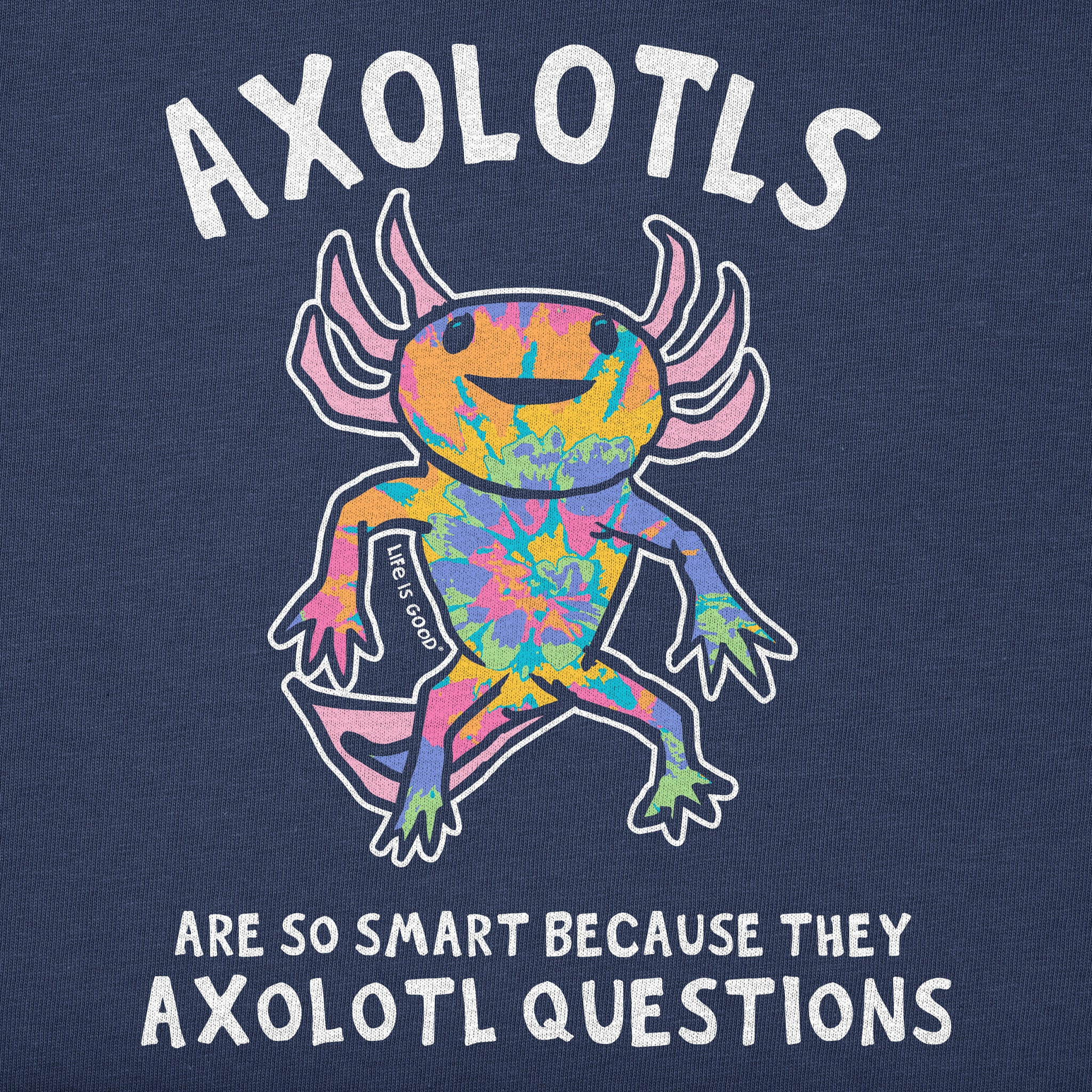 Kids Tie Dye Axolotl Questions Short Sleeve Crusher Tee | Shop
