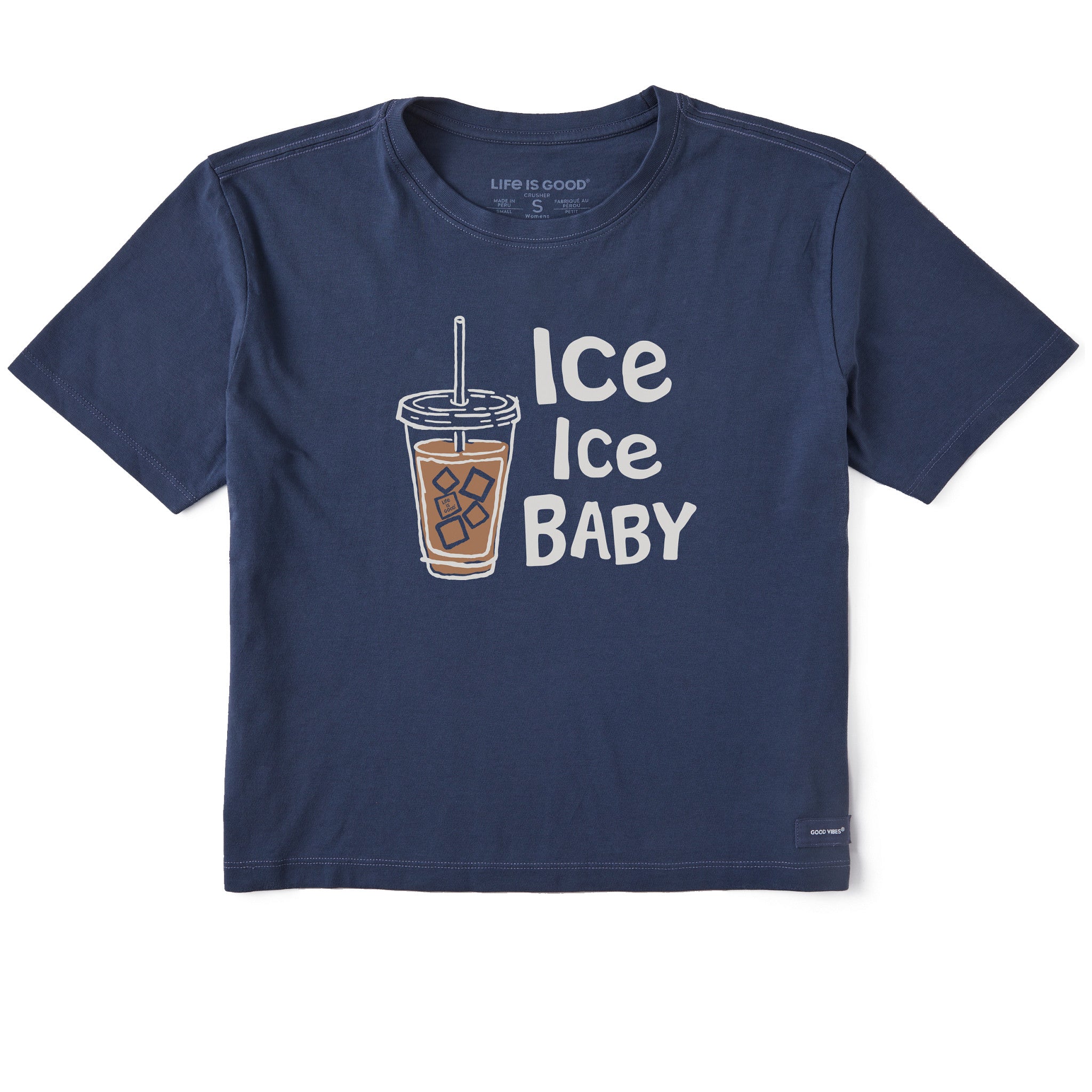 Women's Ice Ice Baby Coffee Short Sleeve Crusher Boxy Tee | Shop