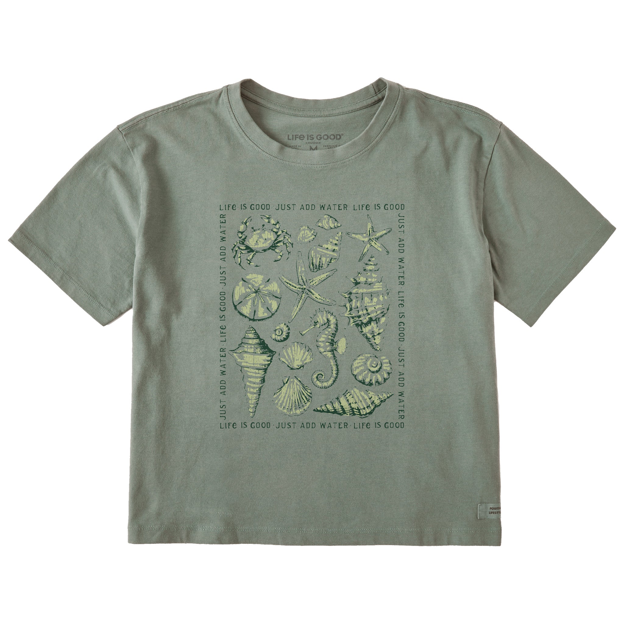 Women's Just Add Water Shells Short Sleeve Crusher Boxy Tee | Shop