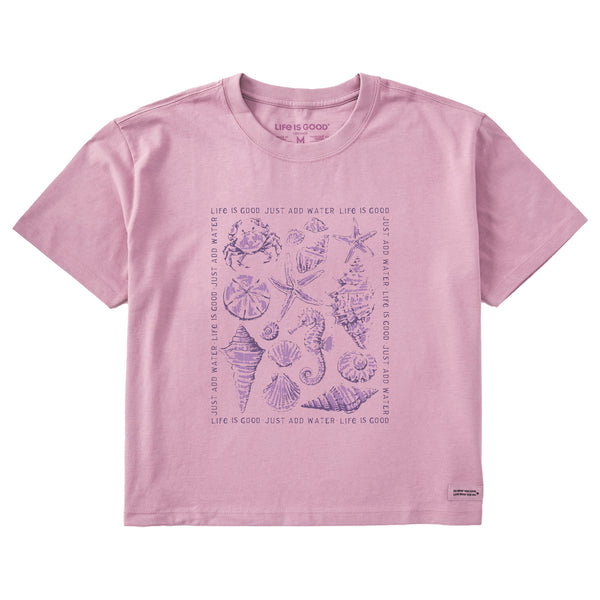 Women's Just Add Water Shells Short Sleeve Crusher Boxy Tee | Shop