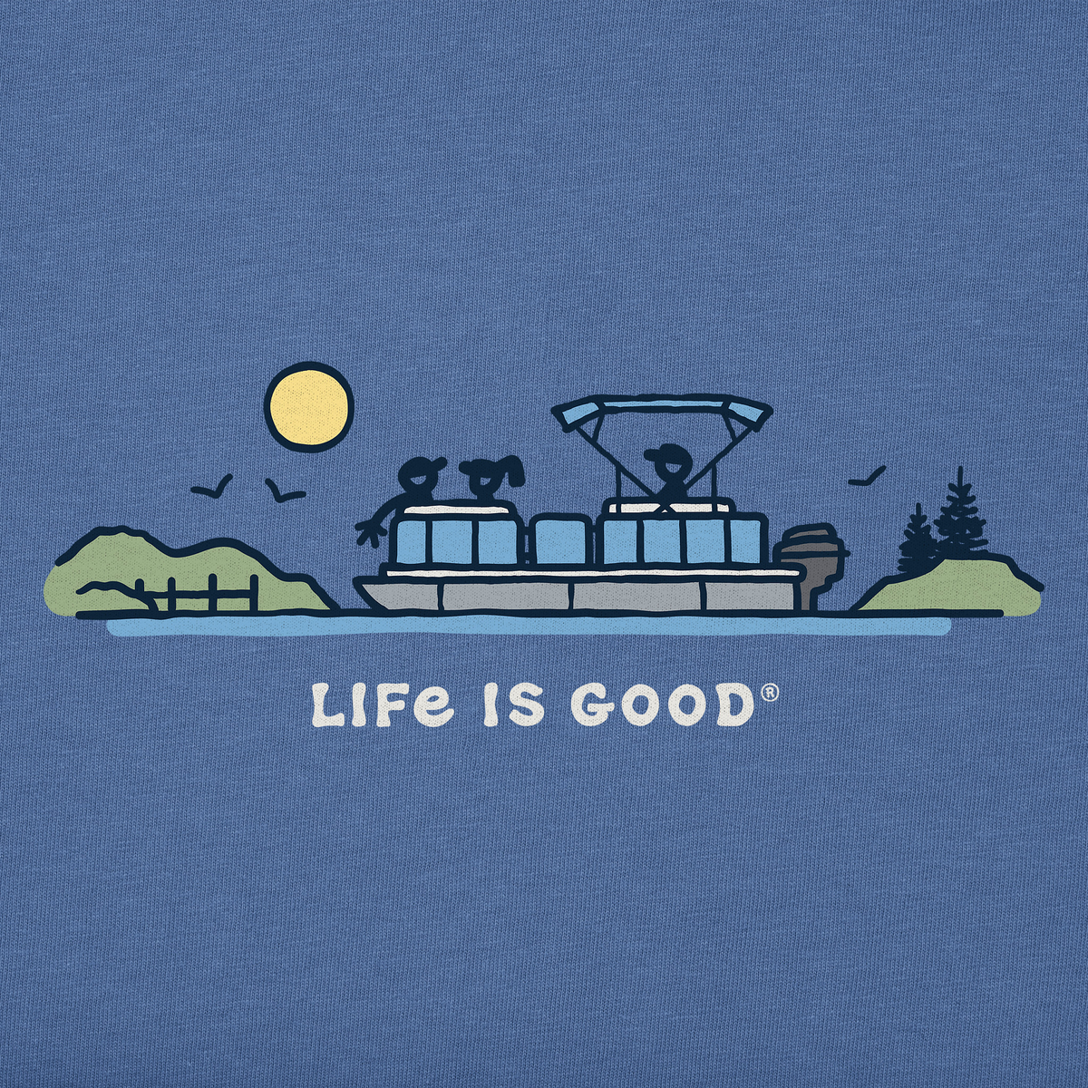 Men's Pontoon Boat Vista Short Sleeve Crusher Tee | Shop Life is Good